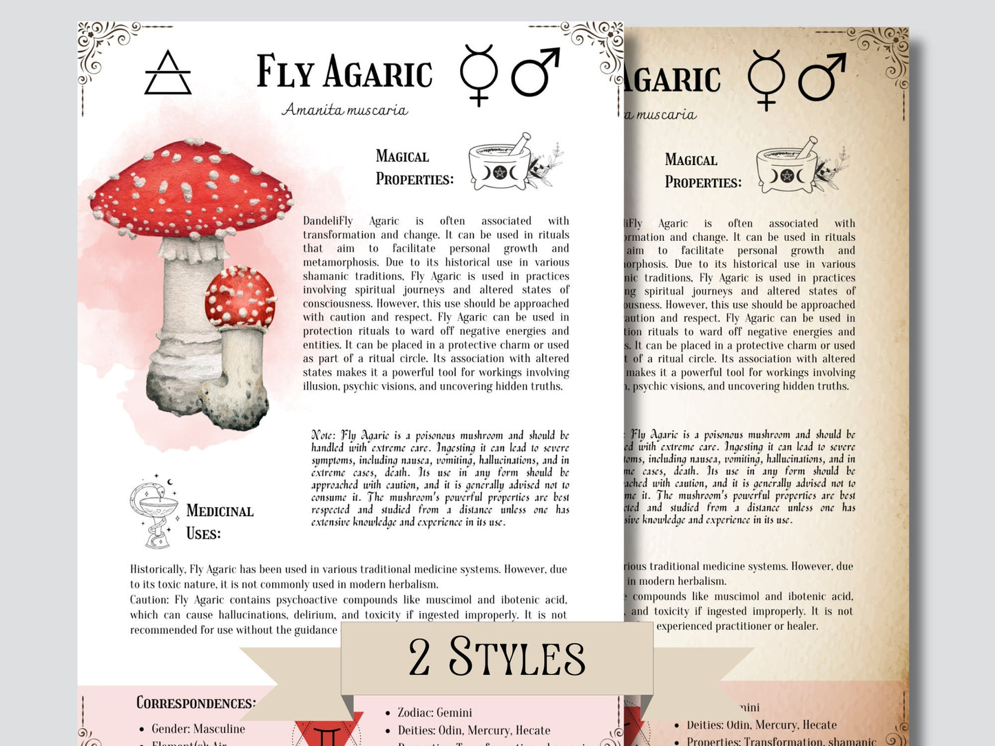 The ultimate guide of Mushrooms. 30 pages. Printable