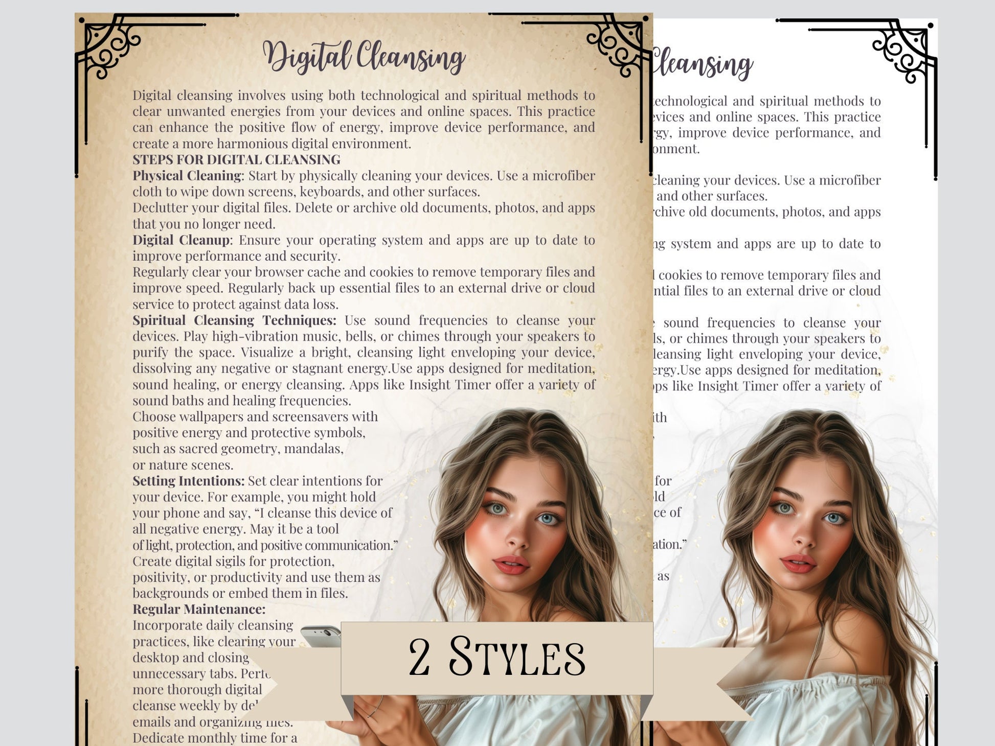 TECH WITCH. Basic Guide. Beautiful pages for your Grimoire or Book Of Shadows. Printable.