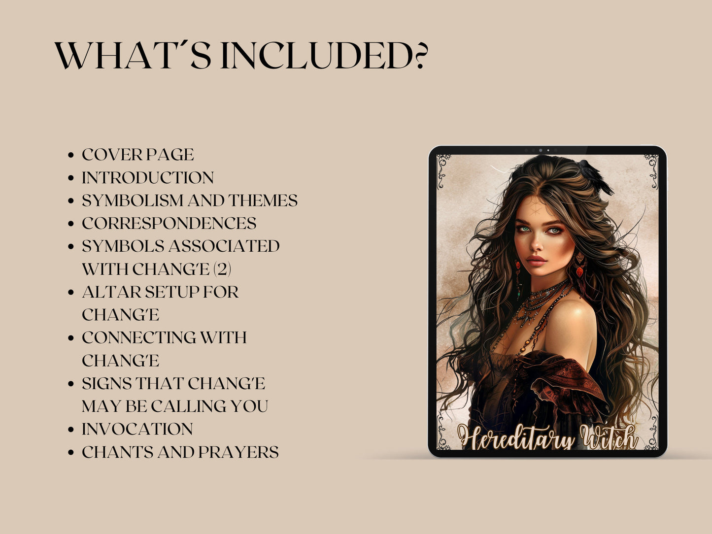 Hereditary Witch. Beautiful pages for your Grimoire or Book Of Shadows. Printable.