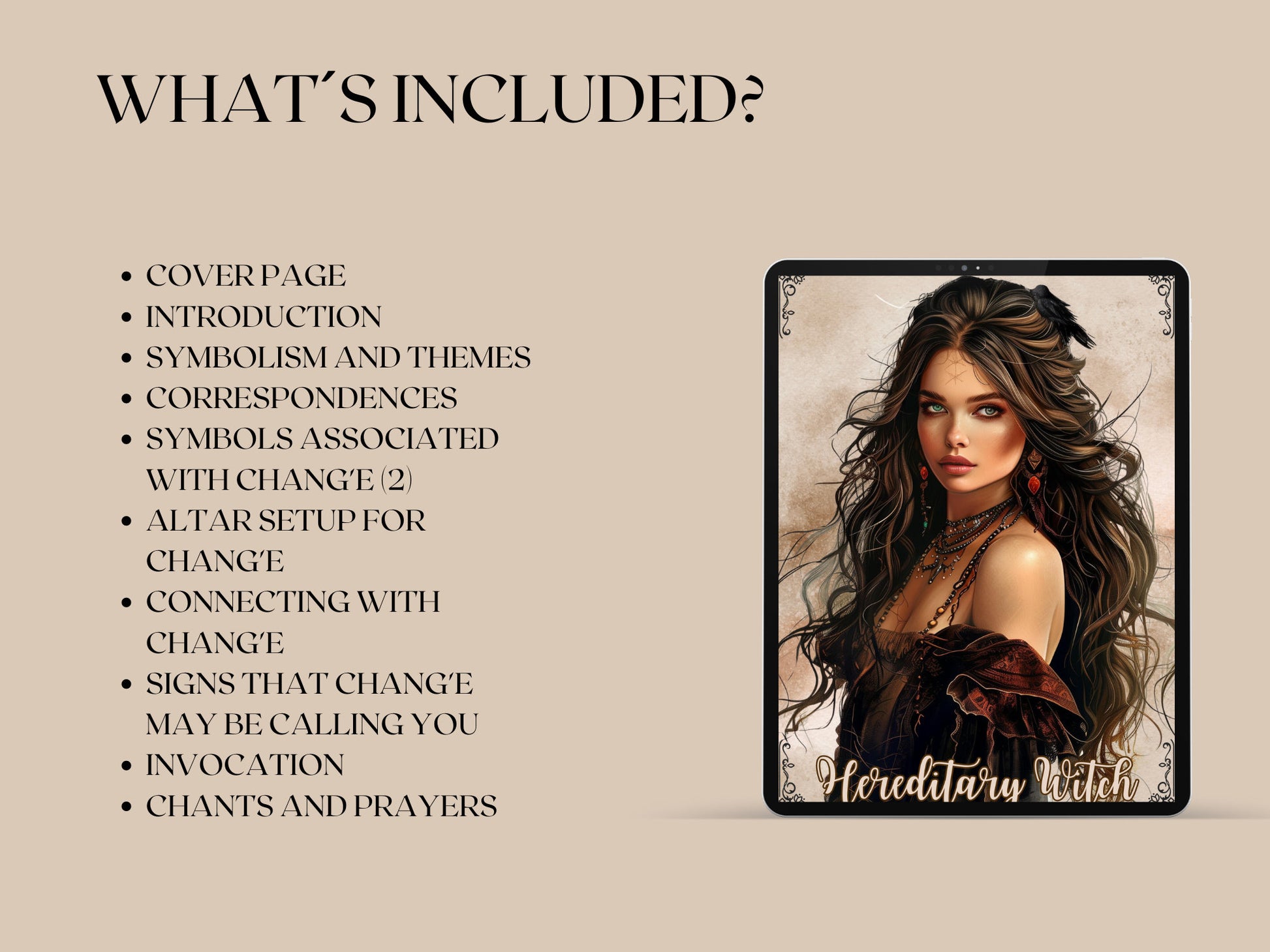 Hereditary Witch. Beautiful pages for your Grimoire or Book Of Shadows. Printable.