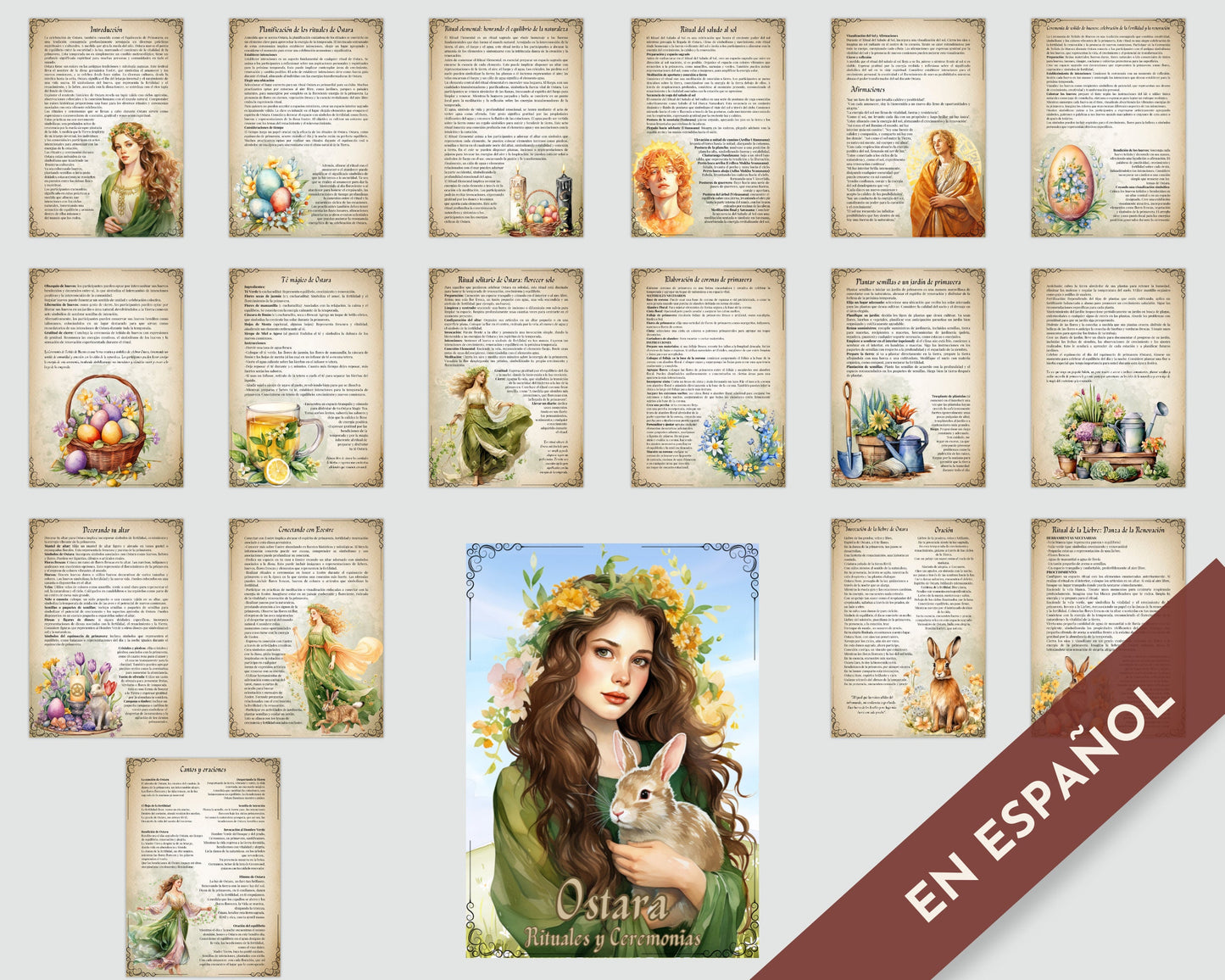 Ostara. Rituales y Ceremonias. Páginas imprimibles para tu Libro de las Sombras o Grimorio.
