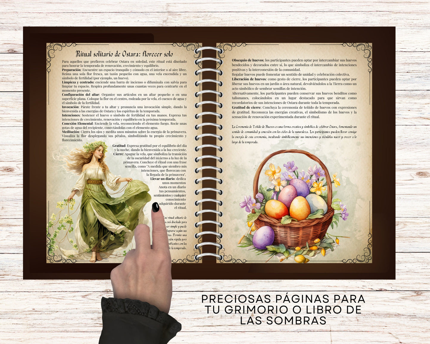 Ostara. Rituales y Ceremonias. Páginas imprimibles para tu Libro de las Sombras o Grimorio.