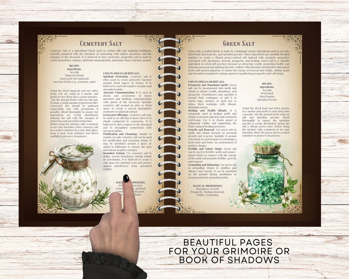 SALT MAGICK. Witch Salt recipes. Basic Guide. The most complete. Printable