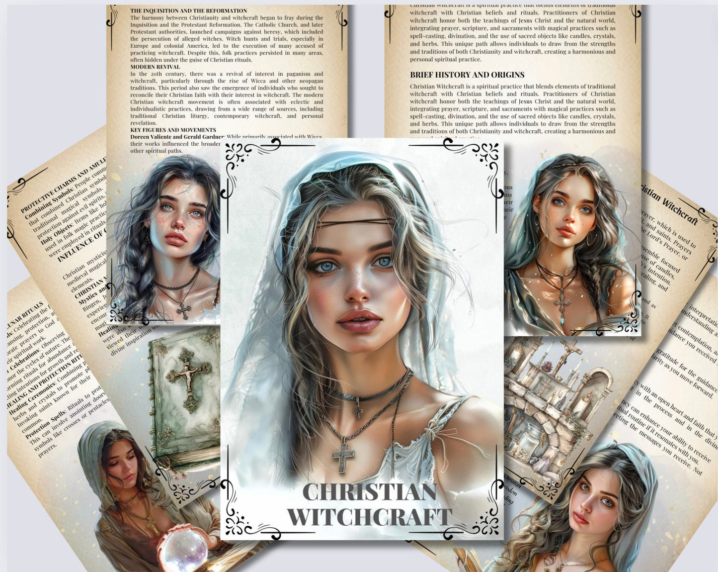 Christian Witchcraft. Basic Guide. Beautiful pages for your Grimoire or Book Of Shadows. Printable