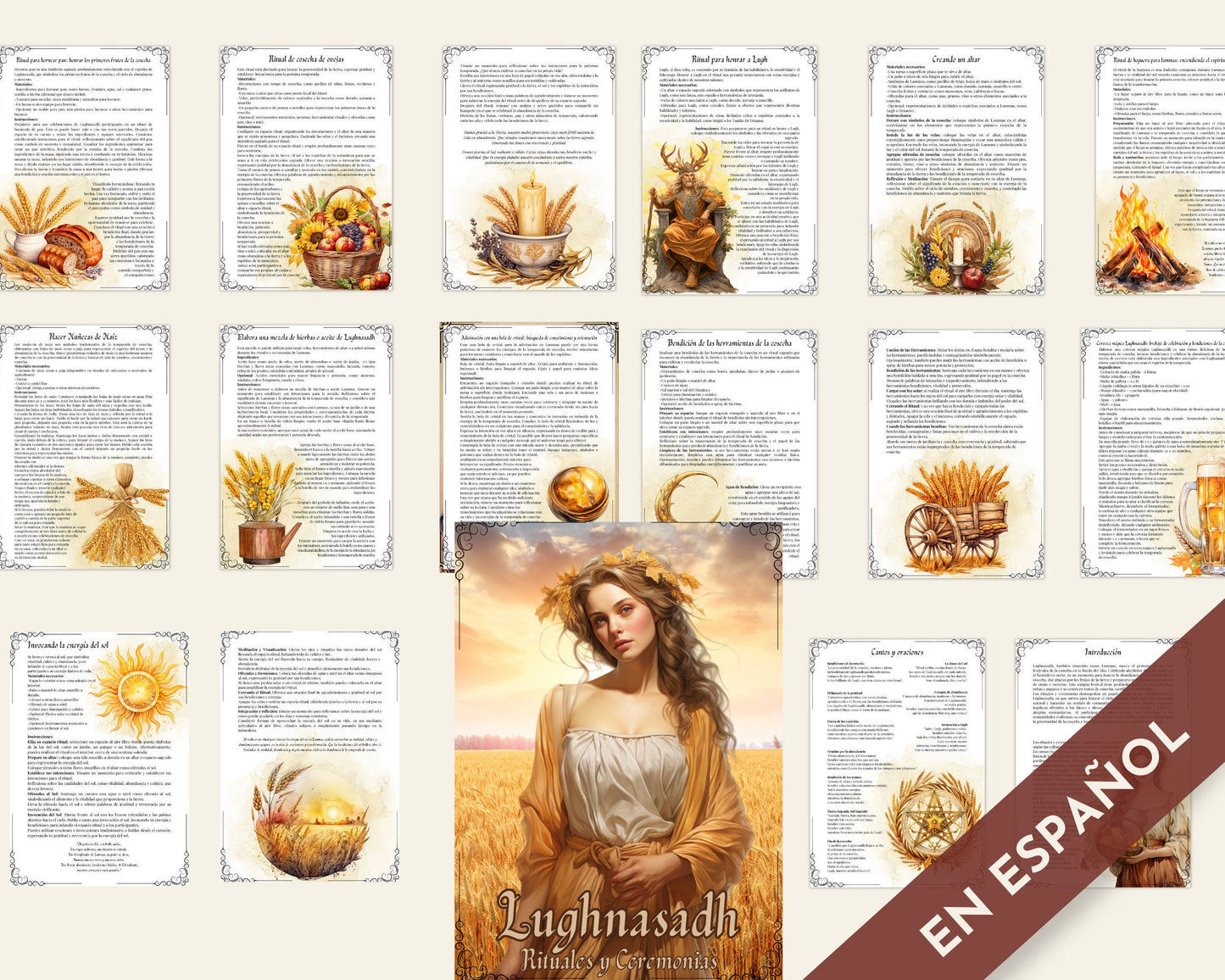 Lughnasadh. Lammas. Rituales y Ceremonias. Páginas imprimibles para tu Libro de las Sombras o Grimorio.