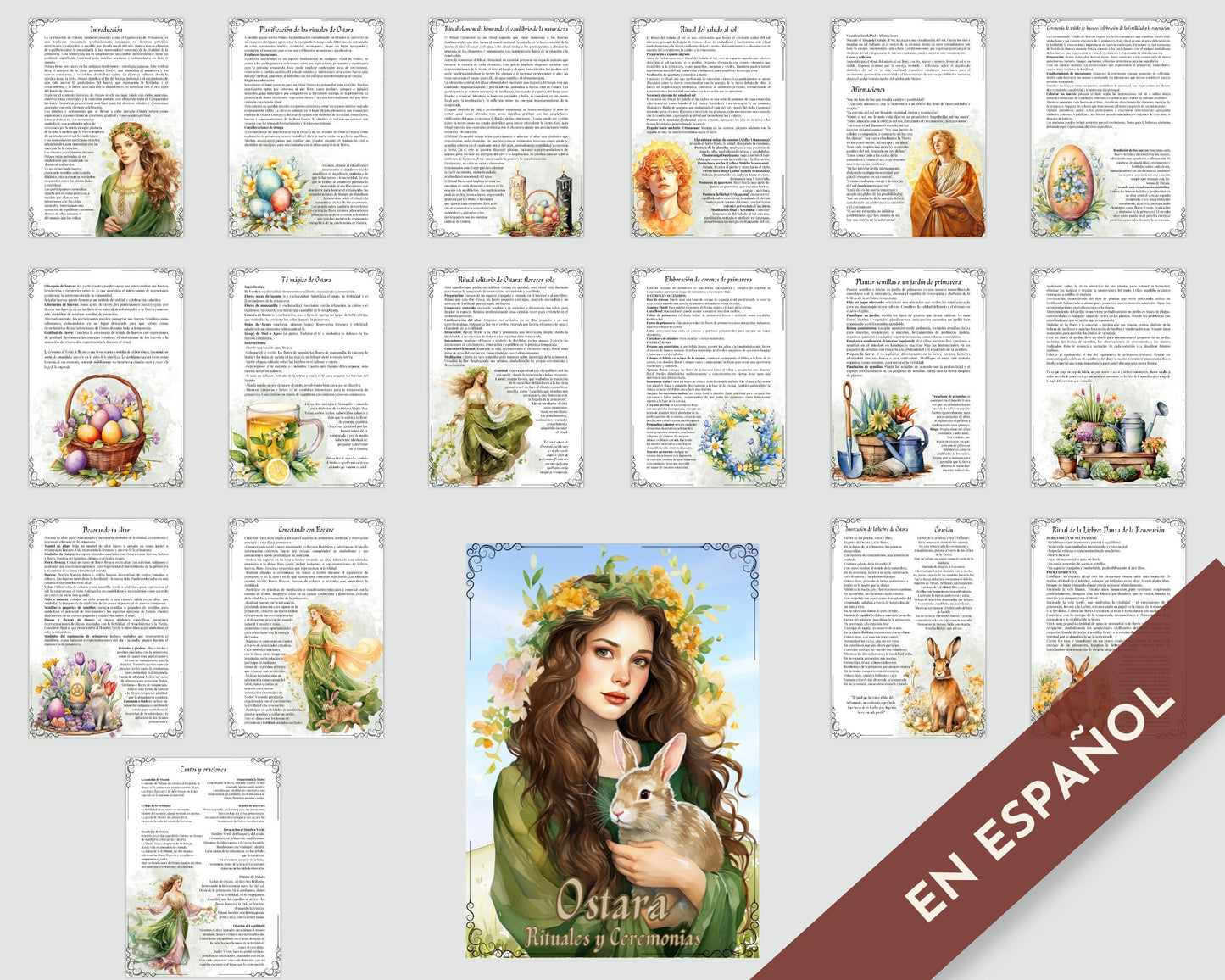 Ostara. Rituales y Ceremonias. Páginas imprimibles para tu Libro de las Sombras o Grimorio.