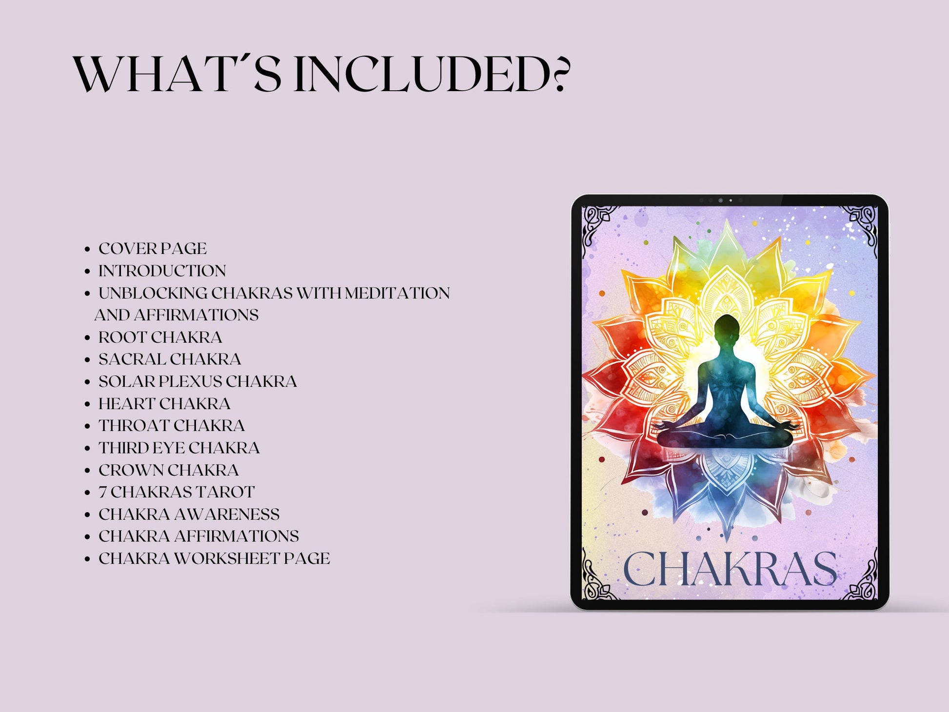 CHAKRAS. BEGINNERS GUIDE. Beautiful pages for your Grimoire or Book Of Shadows. Printable.