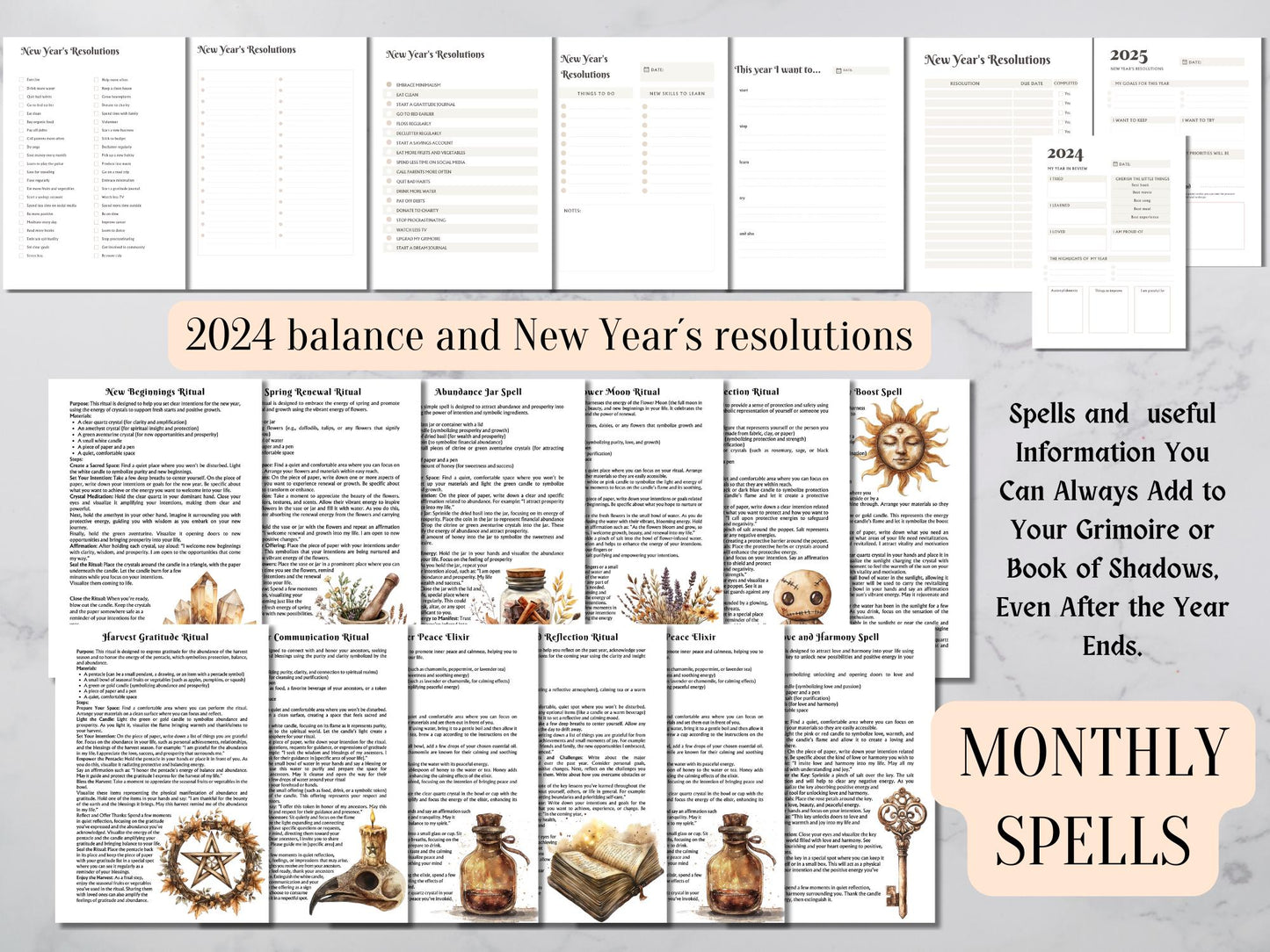 The Original 2025 Witches planner. Don't buy imitations. Monthly, Weekly, Daily, Moon Phases, Astrology, Habit Trackers & More! Printable