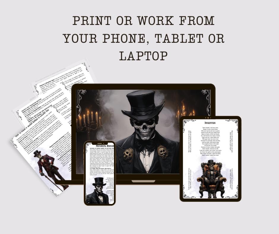 BARON SAMEDI. 21 Beautiful pages for your Grimoire or Book Of Shadows. Printable.