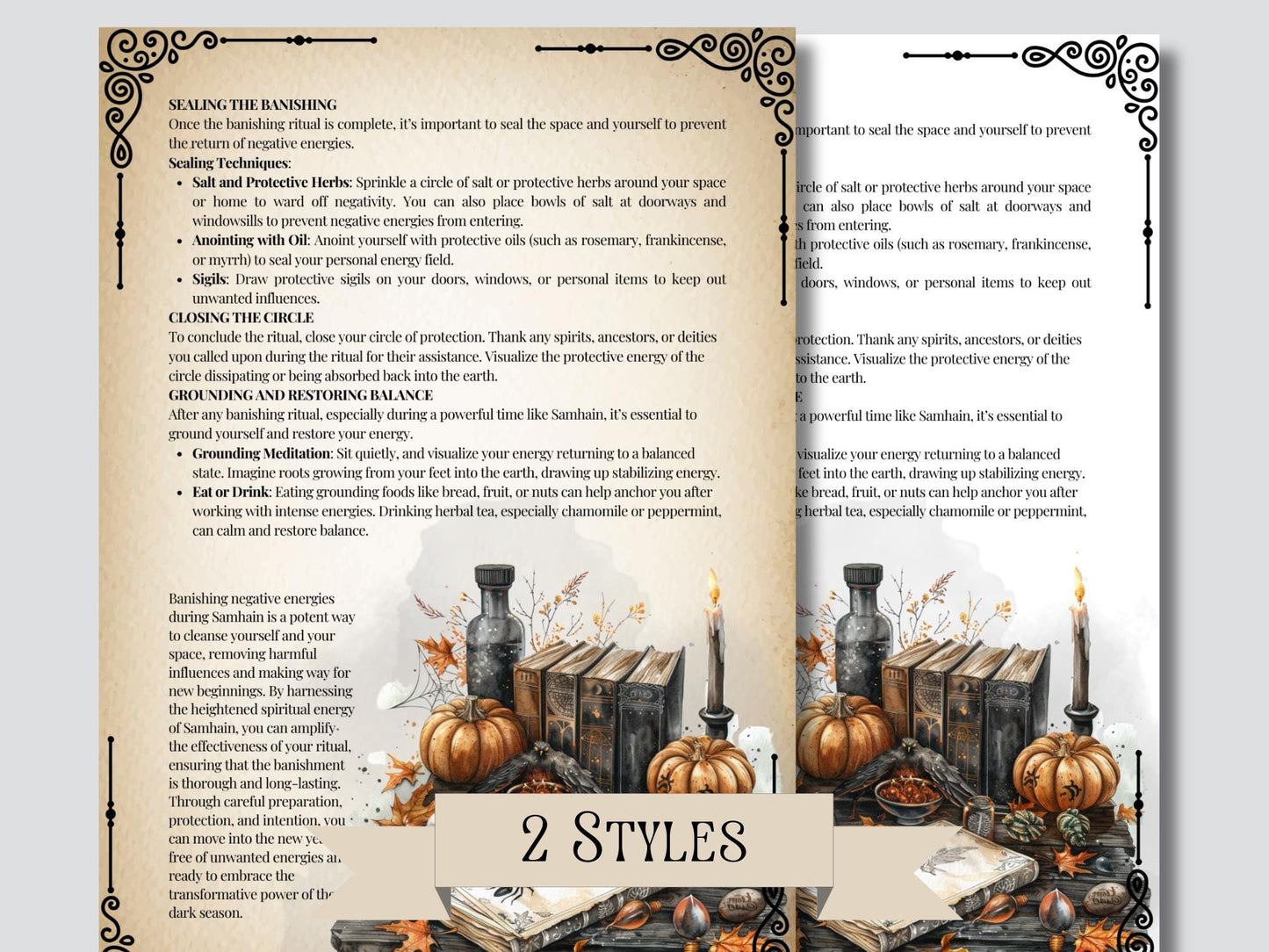 How to Use Dark Magic During Samhain. Beginner's Guide. 32 Beautiful pages for your Grimoire.