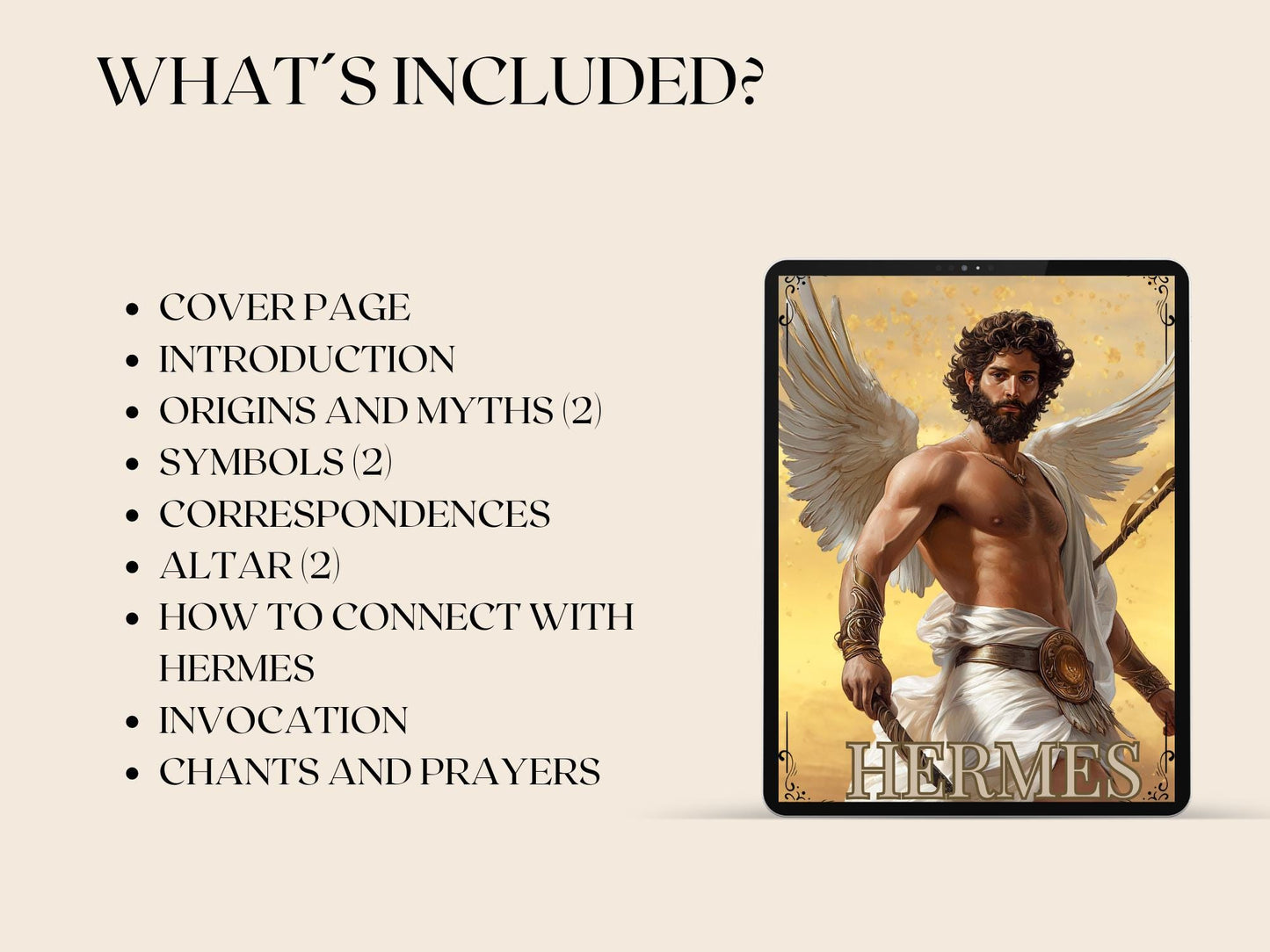 HERMES. Beautiful pages for your Grimoire or Book Of Shadows. Printable.