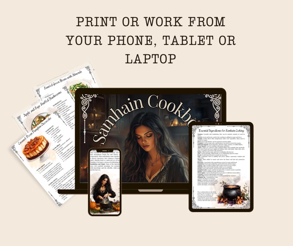Samhain Cookbook Basic Guide. 25 Recipes for the Season of Harvest and Remembrance. Printable