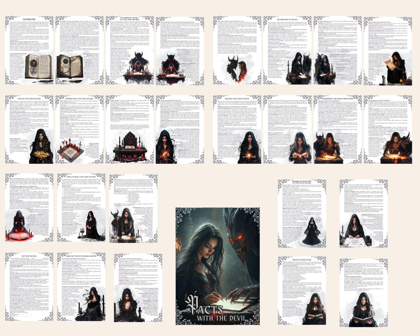 Pacts with the Devil. A Comprehensive Basic Guide. Printable Grimoire pages.