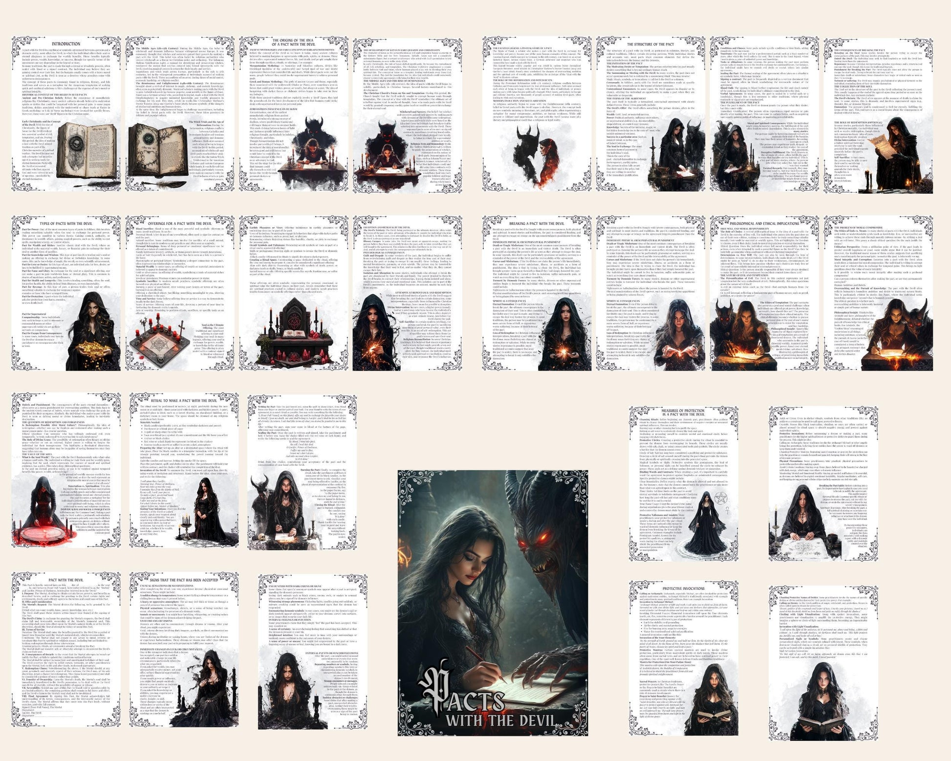 Pacts with the Devil. A Comprehensive Basic Guide. Printable Grimoire pages.
