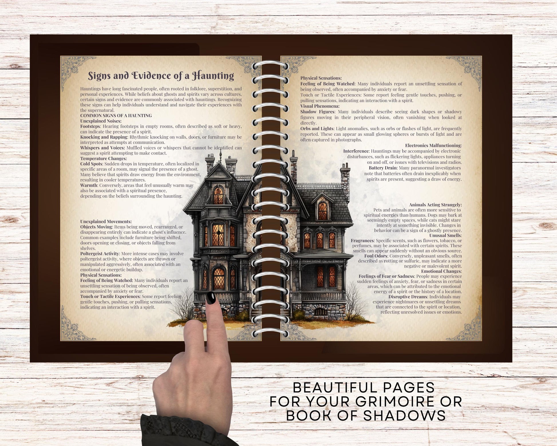 Ghosts. Beginners guide. 33 Beautiful pages for you Grimoire or Book Of Shadows. Printable