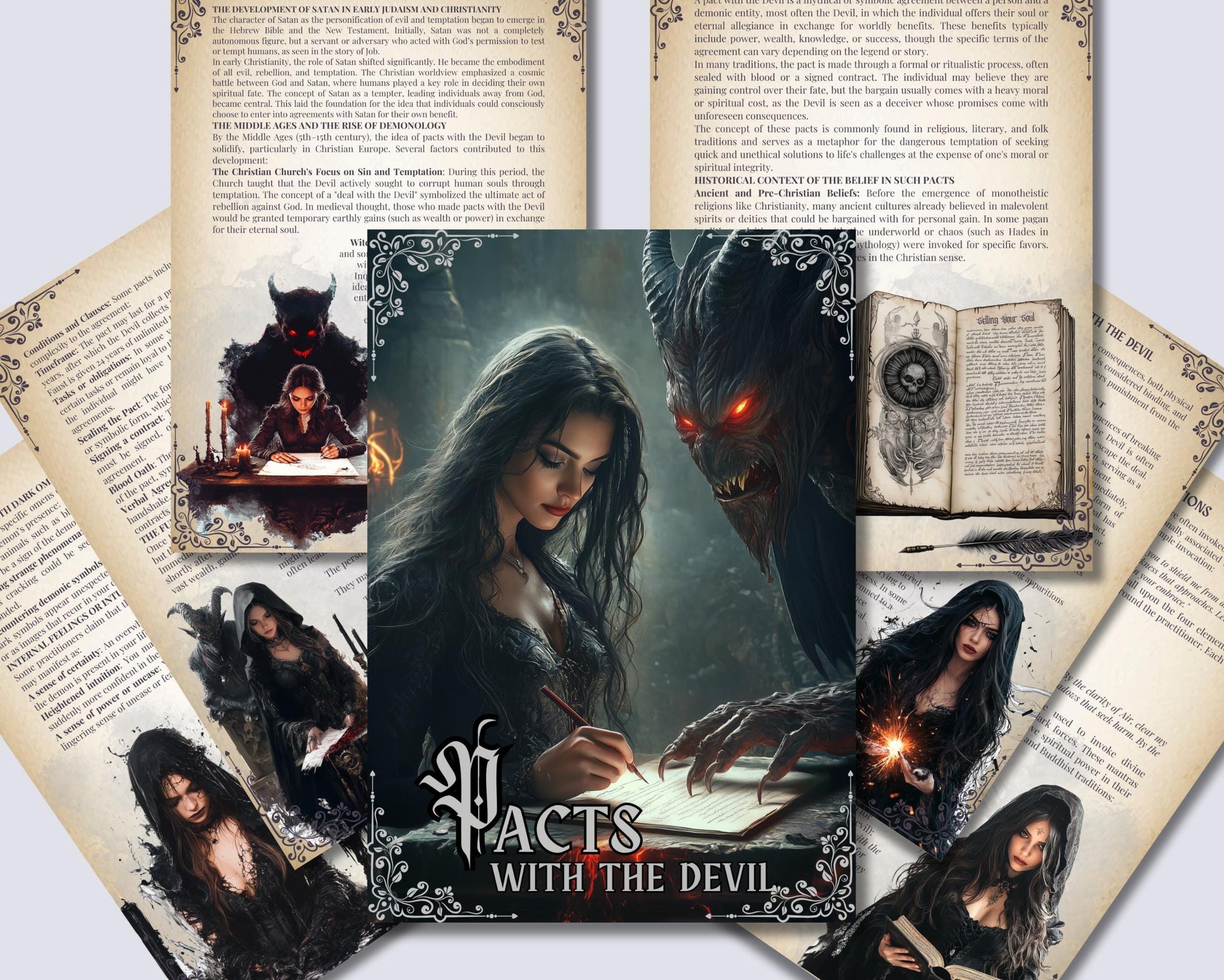 Pacts with the Devil. A Comprehensive Basic Guide. Printable Grimoire pages.