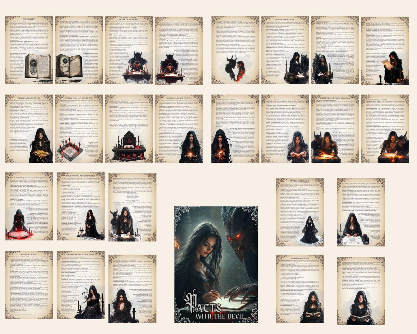 Pacts with the Devil. A Comprehensive Basic Guide. Printable Grimoire pages.