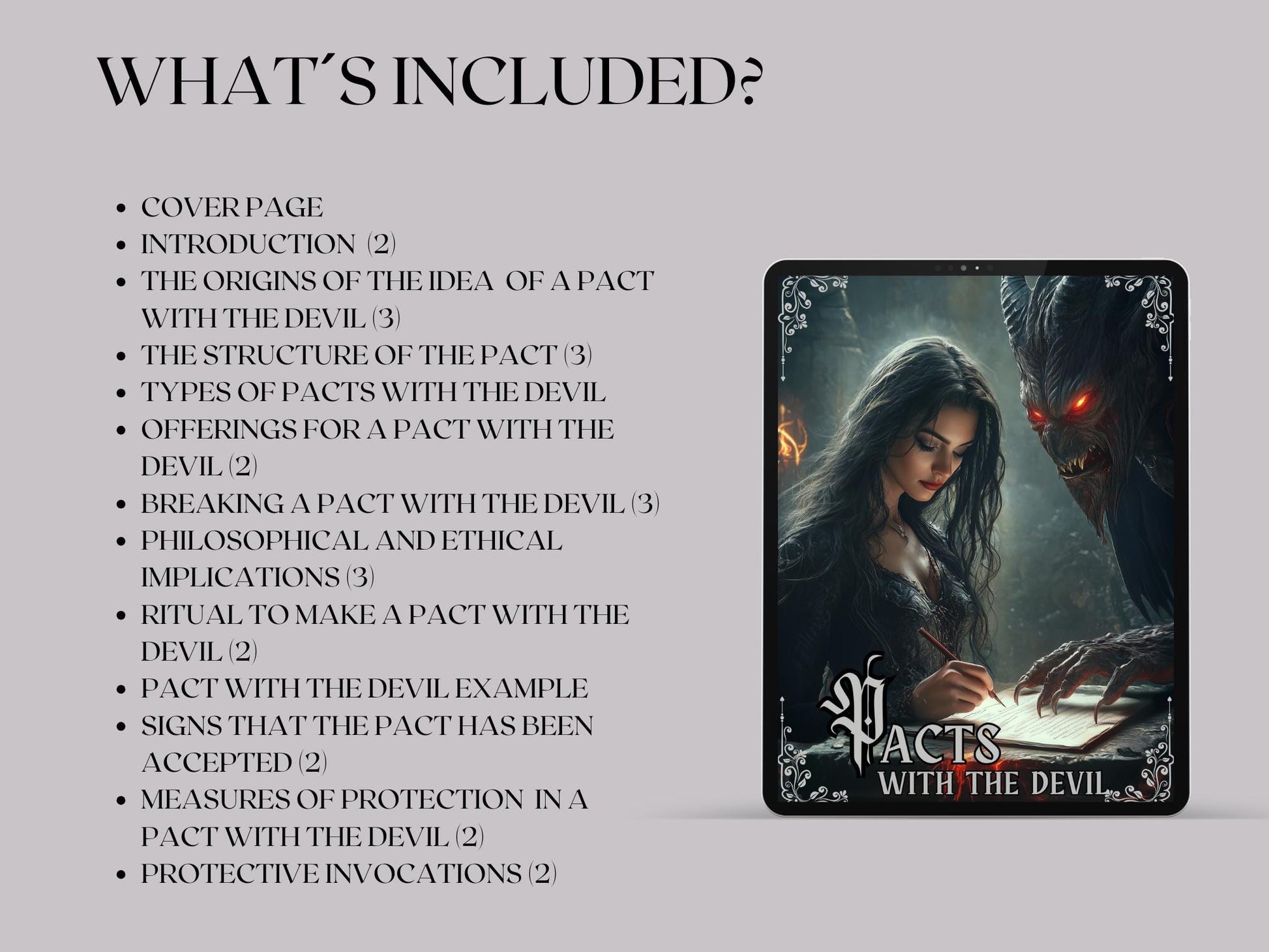 Pacts with the Devil. A Comprehensive Basic Guide. Printable Grimoire pages.