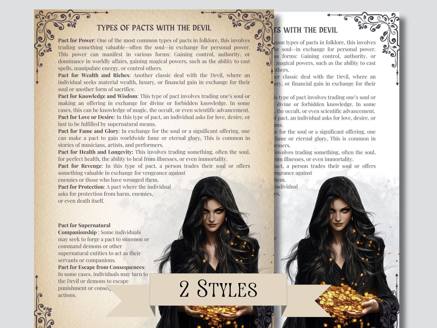 Pacts with the Devil. A Comprehensive Basic Guide. Printable Grimoire pages.