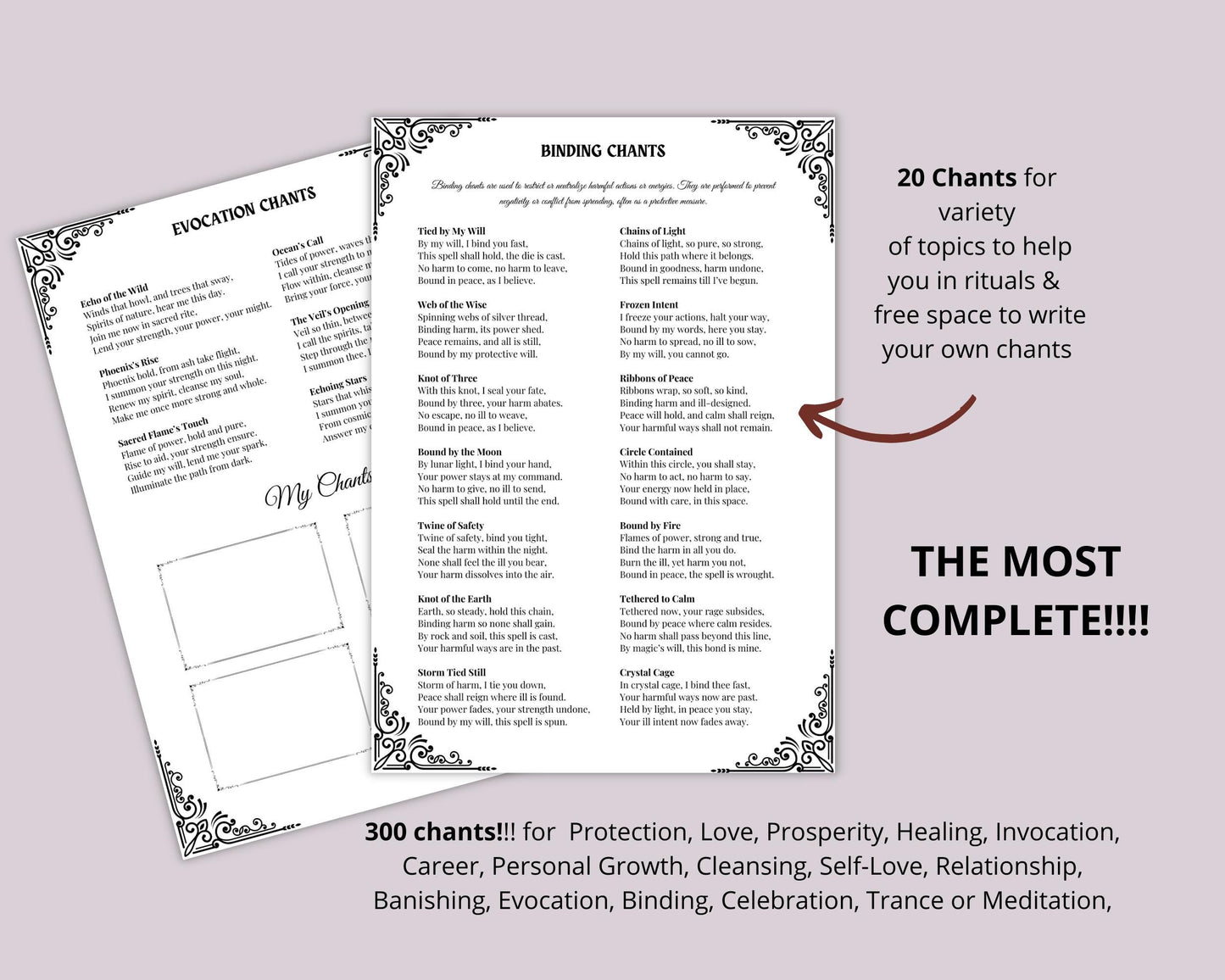 Chants. How to Create Powerful Chants to Use in Spell Work. Includes 300 Chants for Protection, Love, Money, Healing, and More! Printable.