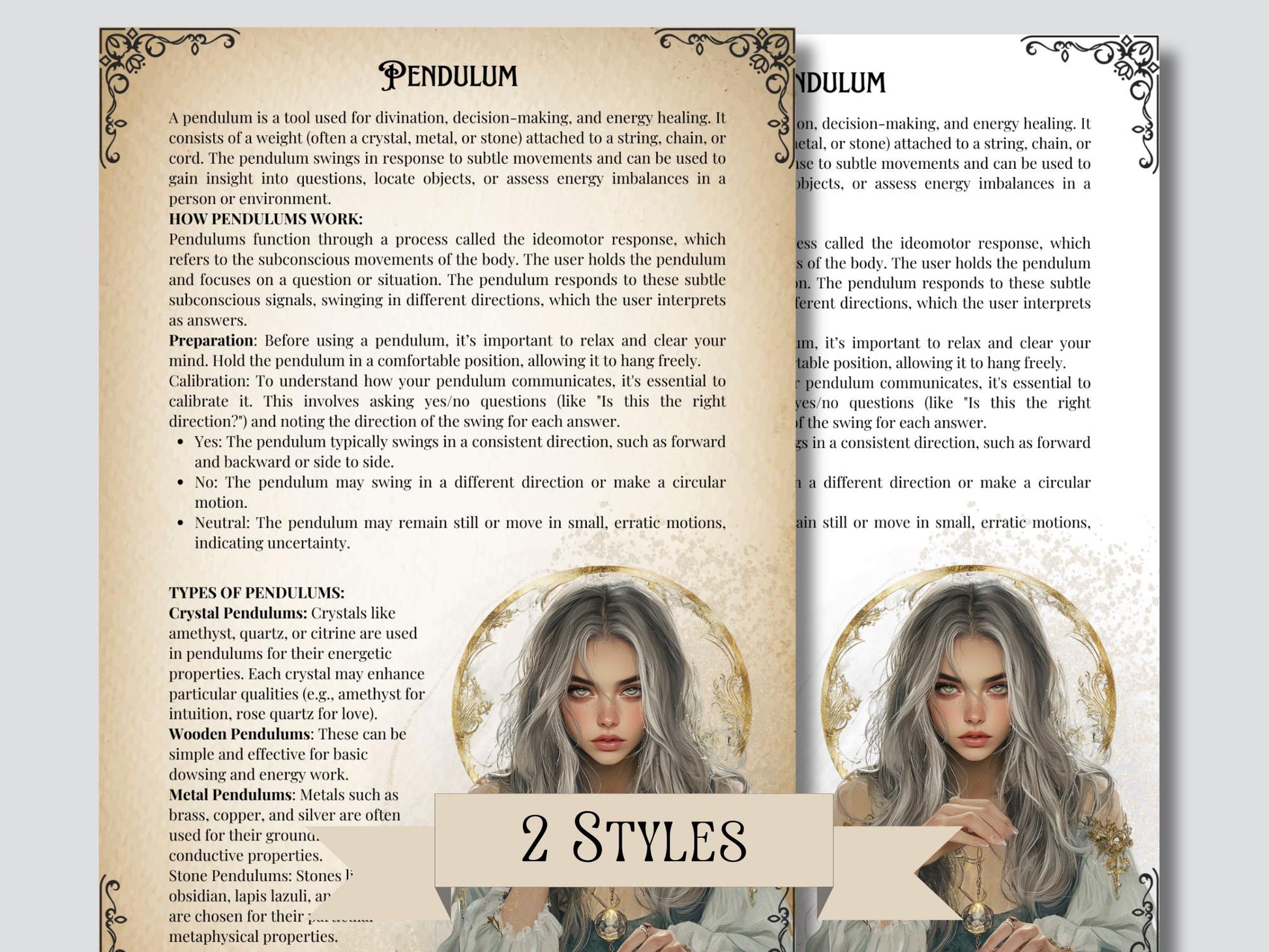 Divination Bundle. The Most Complete. Beautiful pages for your Grimoire or Book Of Shadows. Printable.