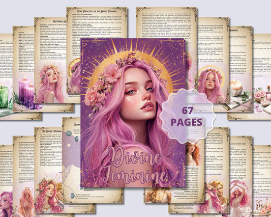 Divine Feminine Bundle. Rituals, Correspondences, Sacred Dance, Affirmations, Meditation, Shadow aspects prompts, and More! - Printable
