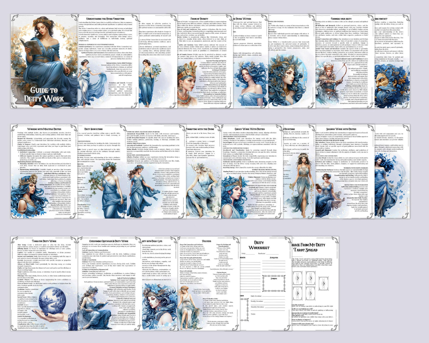 Guide To The Basics Of Deity Work. Beautiful pages. Printable