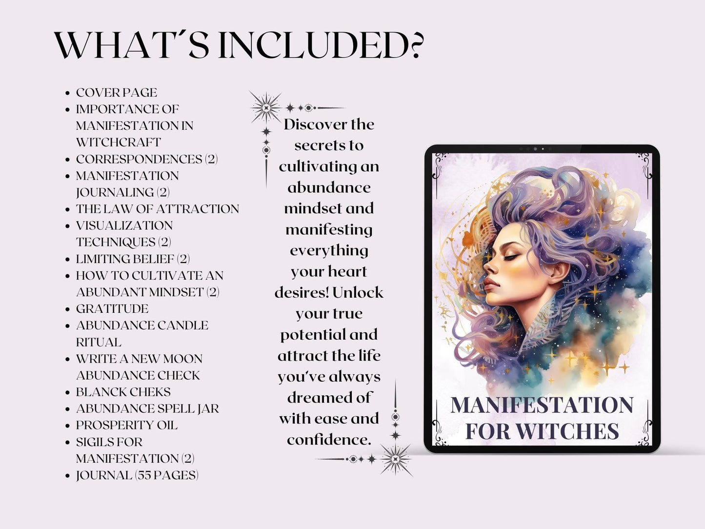 Manifestation for Witches Bundle. Guide, Rituals, Correspondences, and More!+ BONUS!.Printable Pages
