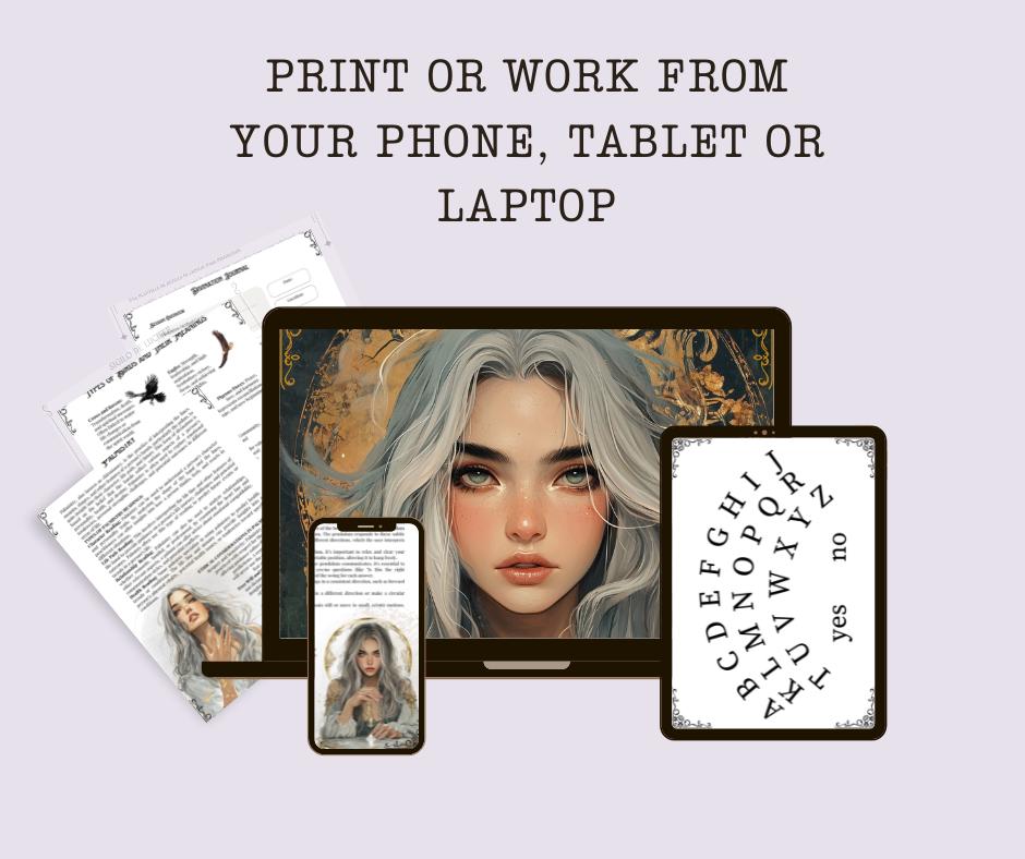 Divination Bundle. The Most Complete. Beautiful pages for your Grimoire or Book Of Shadows. Printable.