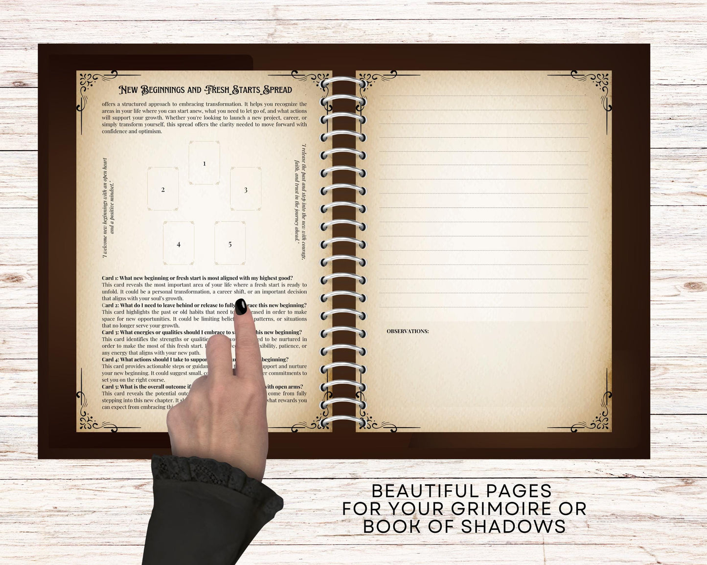 New Year Tarot Spreads Journal. 20 Tarot Spreads to guide your journey into the year ahead. Printable