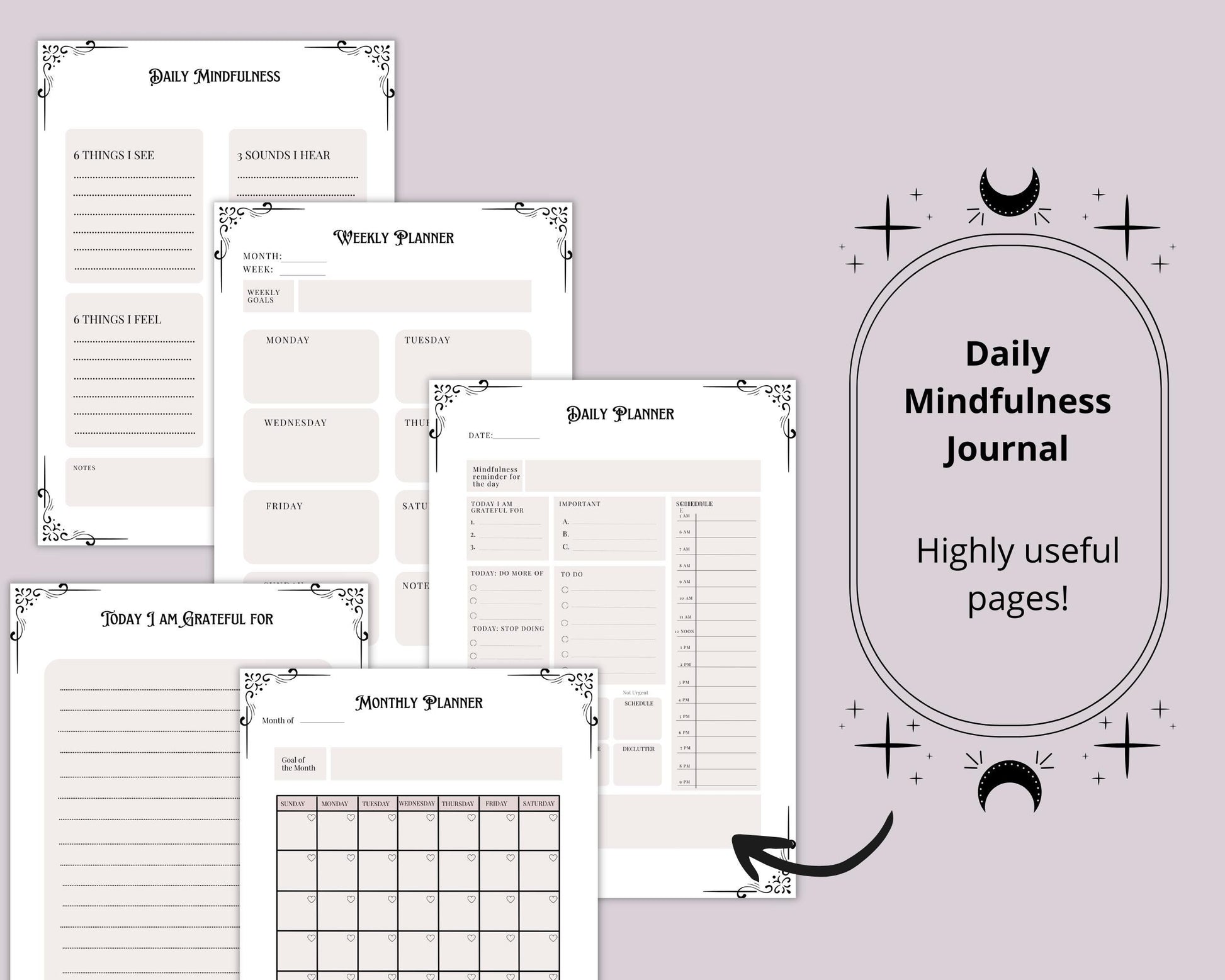 Meditation Guide. Breathing Techniques, Styles, Affirmations, Journal Prompts, Meditation Scripts, and more! Printable