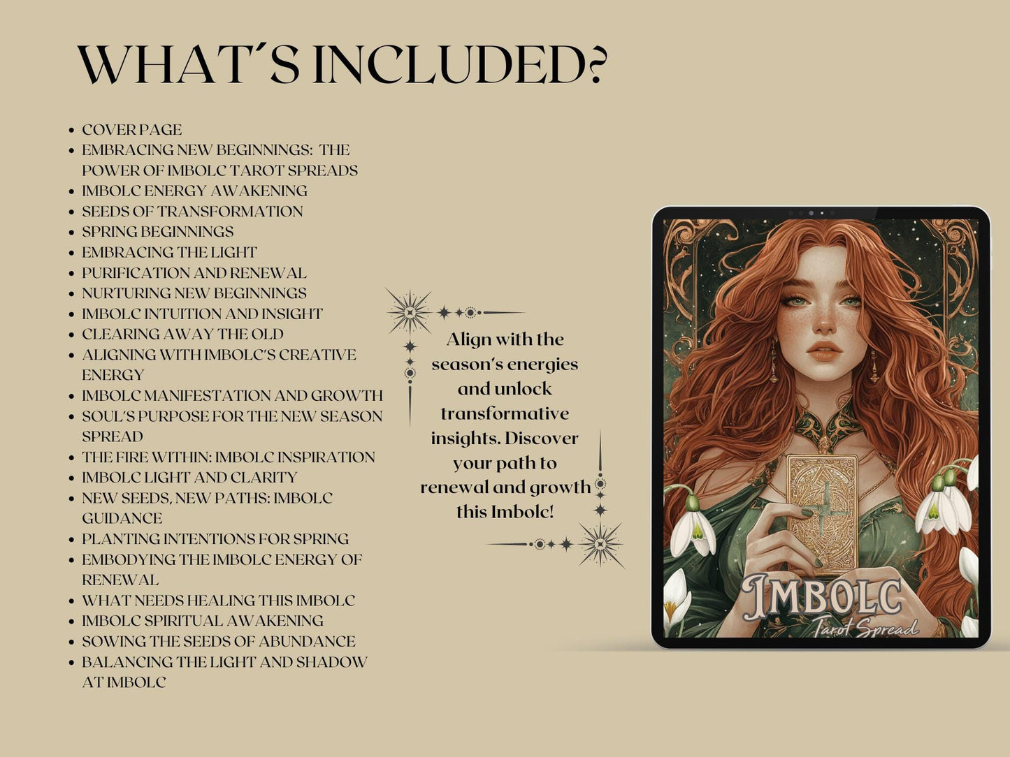 Imbolc Tarot Spread Journal. 20 Tarot Spreads to Embrace the Energy of the Sabbat. Printable