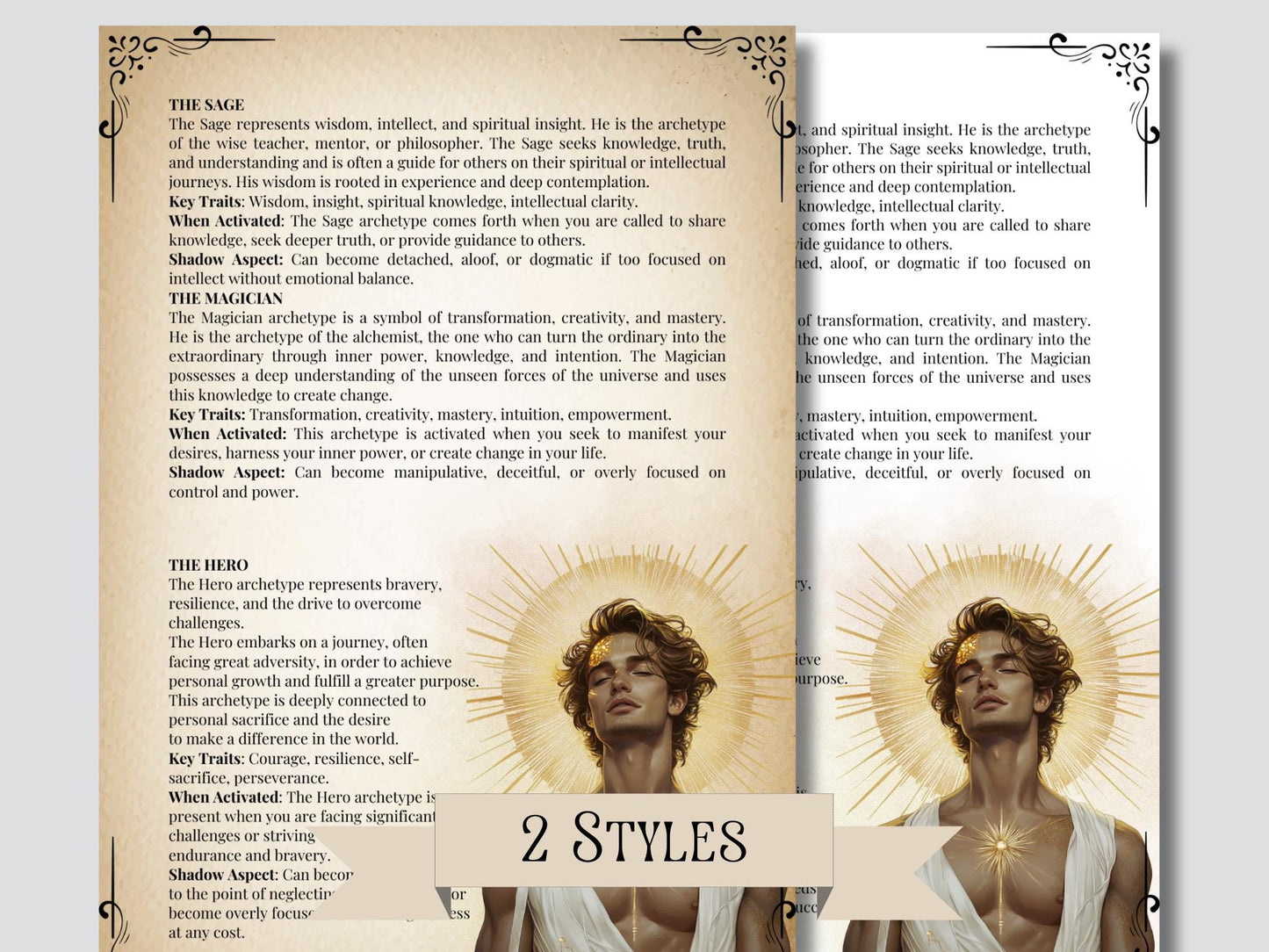Divine Masculine Bundle. Rituals, Correspondences, Affirmations, Shadow aspects prompts, and More! Printable