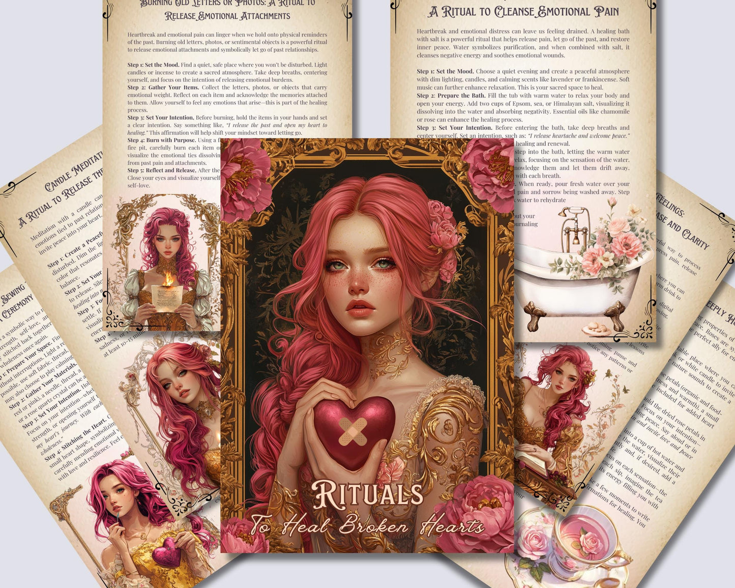 10 Rituals to Heal Broken Hearts. Heal Your Heart with Magic. Printable.