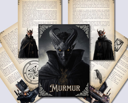 Murmur. The Great Duke of Hell. Grimoire Printable Pages.