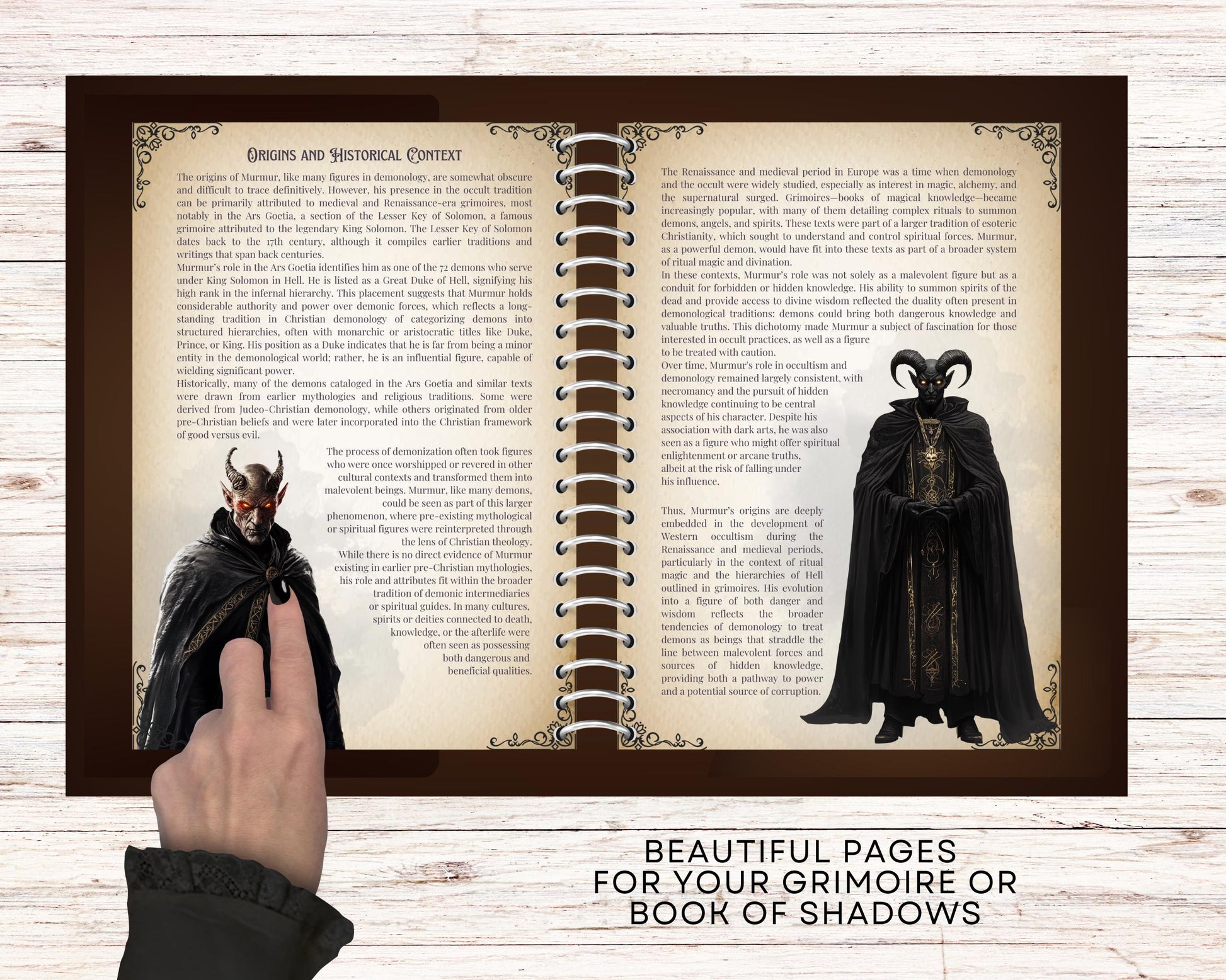 Murmur. The Great Duke of Hell. Grimoire Printable Pages.
