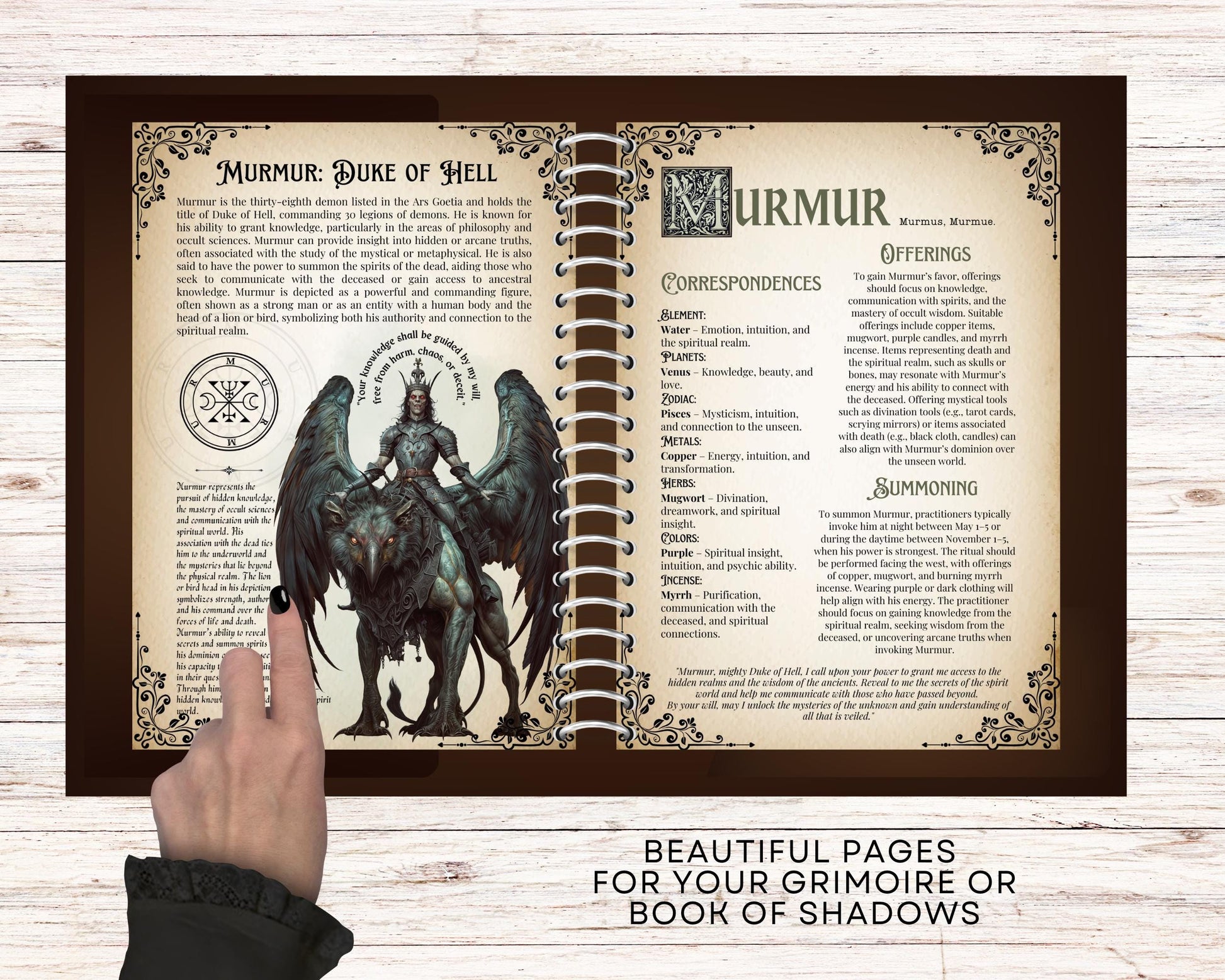 Ars Goetia Demons. 72 Demons. 148 pages. Grimoire Printable Pages. Demonology