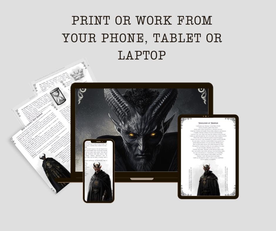 Murmur. The Great Duke of Hell. Grimoire Printable Pages.