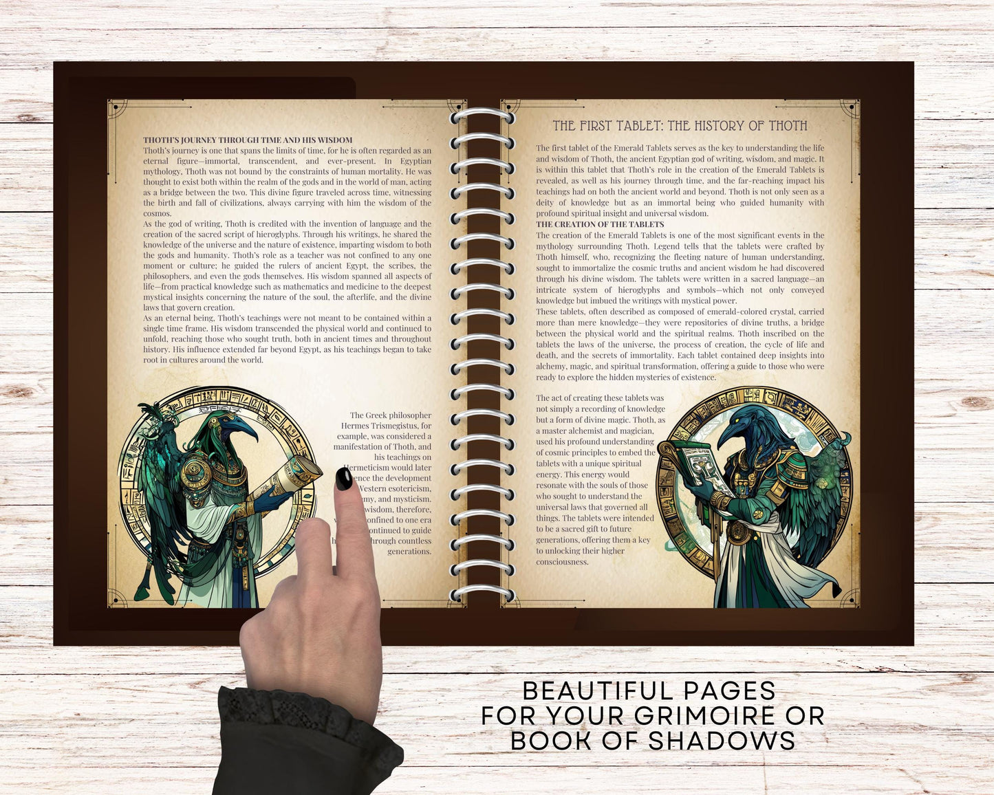 The EMERALD TABLETS. 73 pages of Wisdom from Thoth the Atlantean. Mysteries of Life & Divine Truth. Beautiful Grimoire Pages. Printable