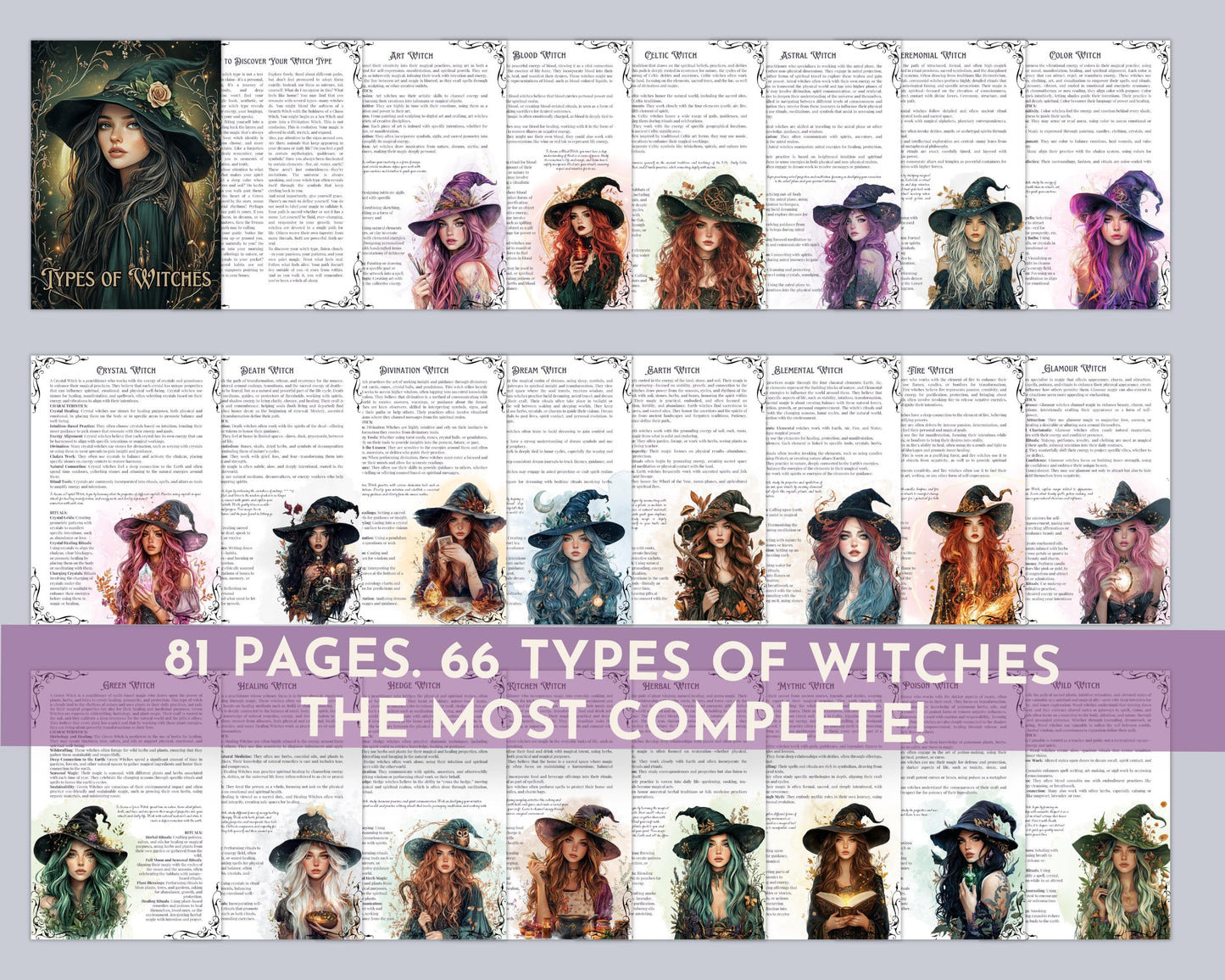 Types of Witches. Discover Your Powerful Spiritual Path. 39 Most Common Types of Witches. Instant download