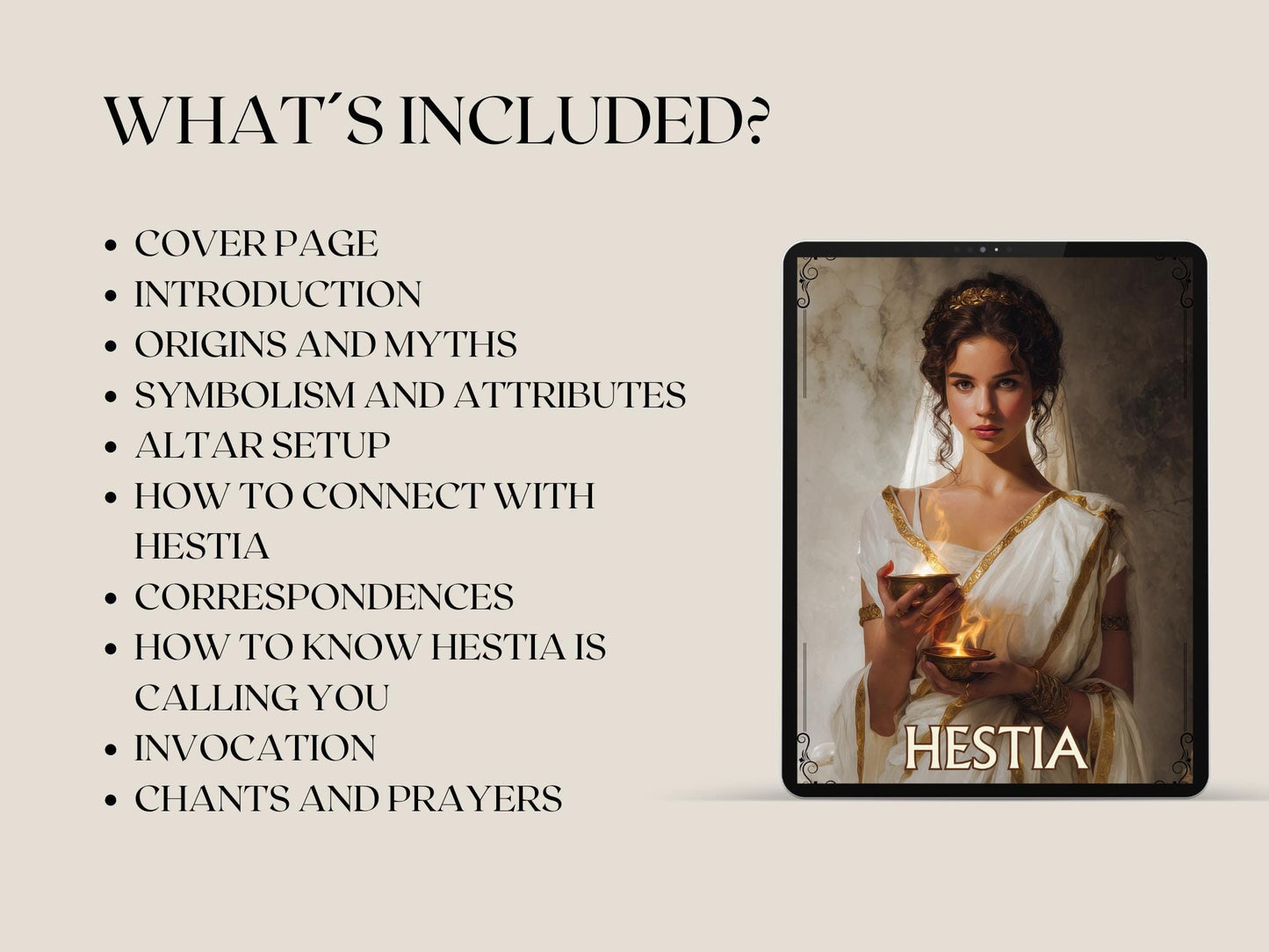 HESTIA. Printable Grimoire Pages.