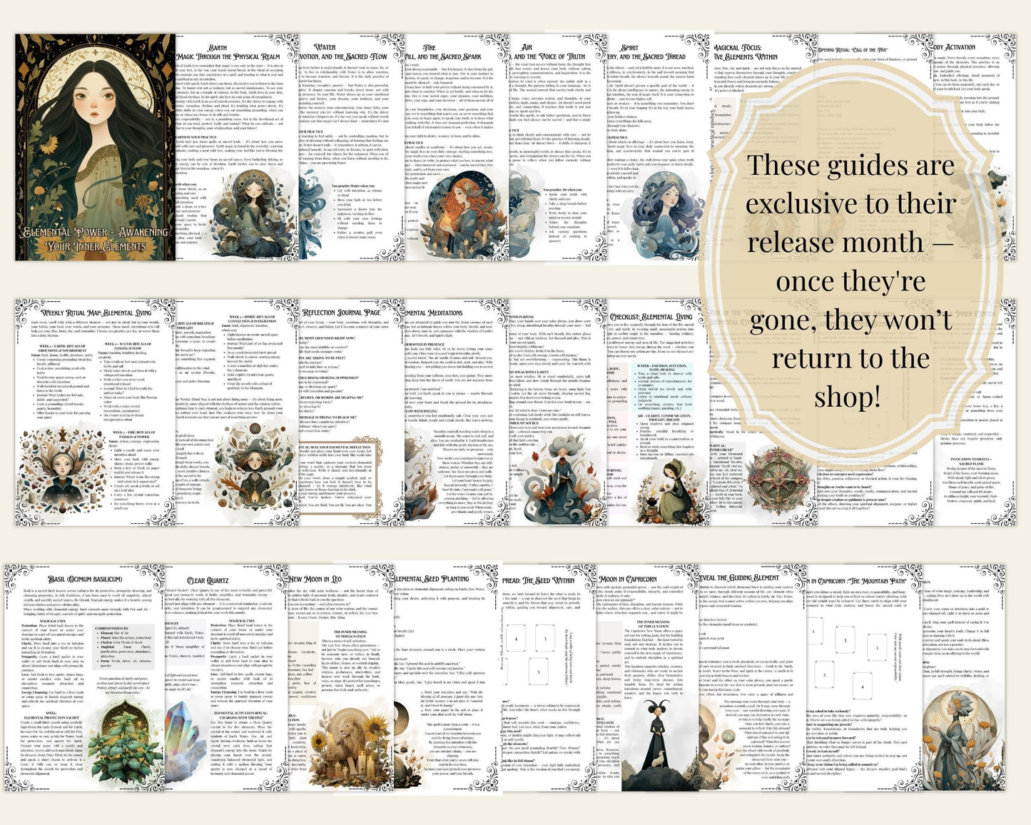 1 Month Book of Shadows Subscription | Limited Time Bundle, Magical Practices, Tarot, Journal Prompts, and More! - Printable Pages