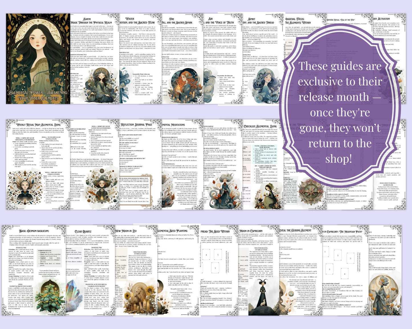 3 Months Book of Shadows Subscription | Limited Time Bundle, Magical Practices, Tarot, Journal Prompts, and More! - Printable Pages