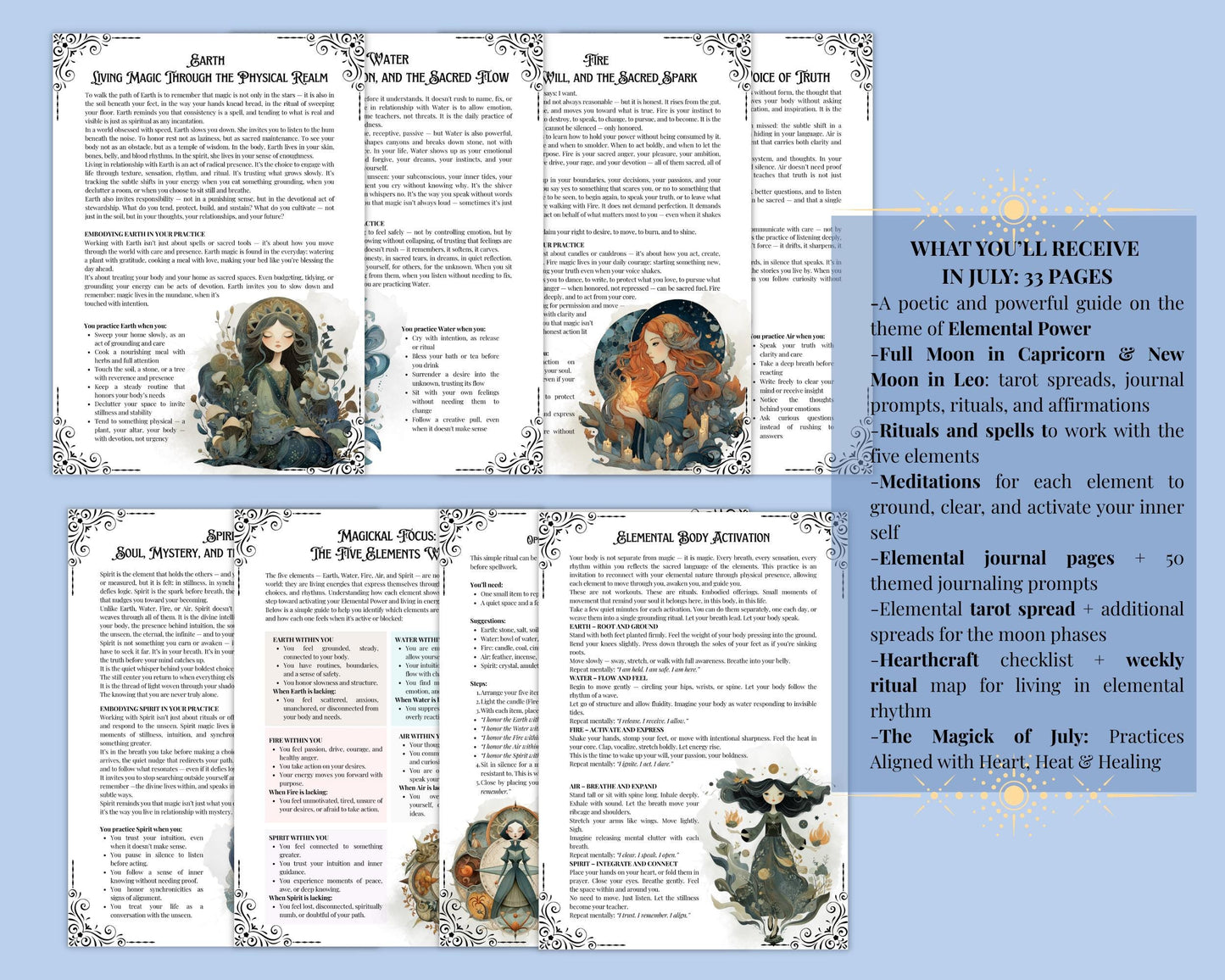 Annual Book of Shadows Subscription | Limited Time Bundle, Magical Practices, Tarot, Journal Prompts, and More! - Printable Pages