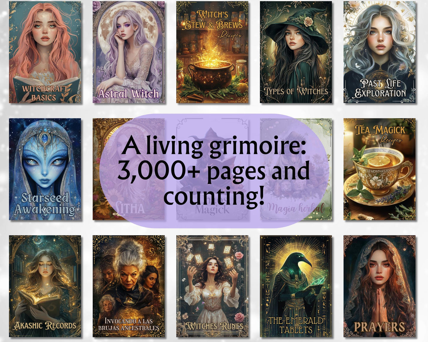 Full Shop Bundle. Every Digital Product in the Store, 3000+ PDF Pages For Your Grimoire or Book of Shadows. Printable Pages