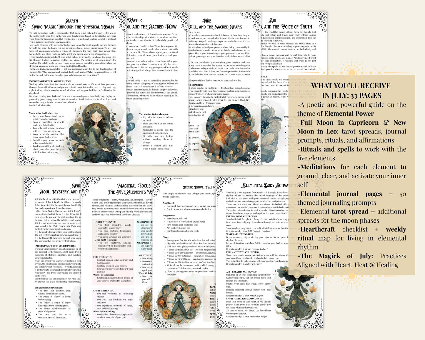 1 Month Book of Shadows Subscription | Limited Time Bundle, Magical Practices, Tarot, Journal Prompts, and More! - Printable Pages