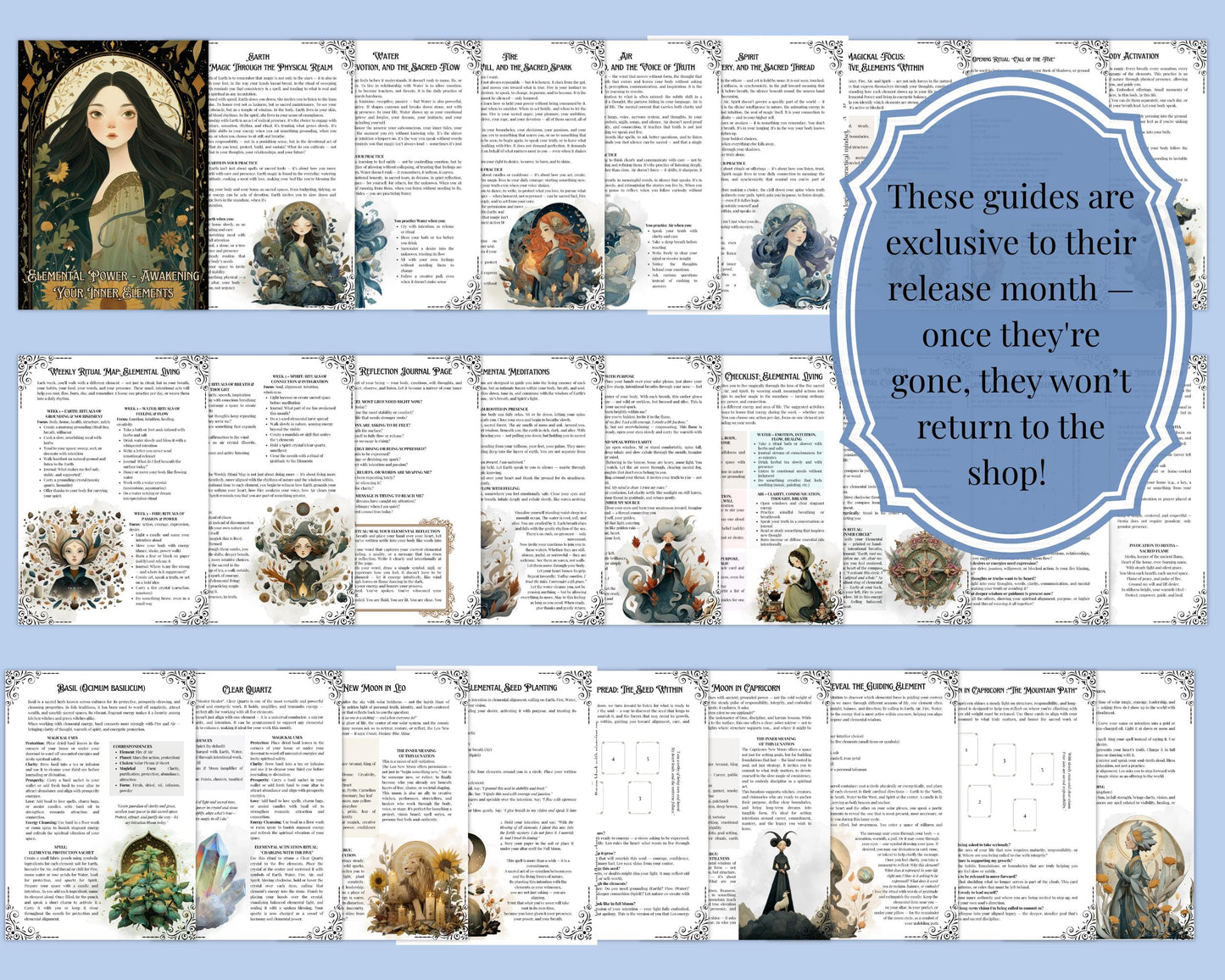 Annual Book of Shadows Subscription | Limited Time Bundle, Magical Practices, Tarot, Journal Prompts, and More! - Printable Pages