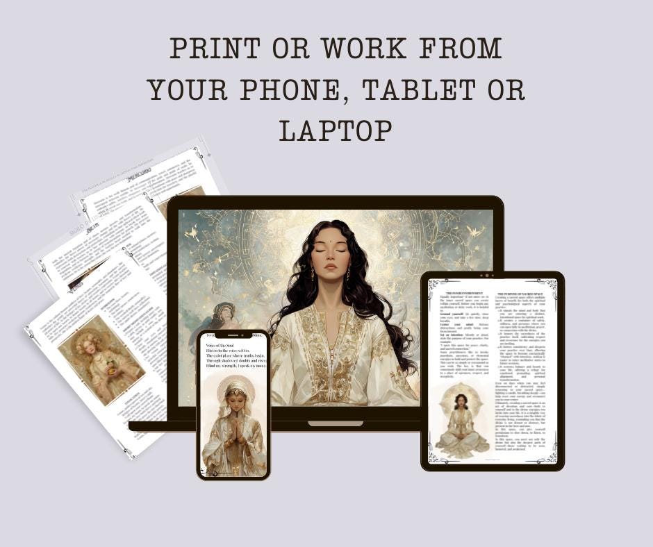 Meditation with Deities • Printable Grimoire Pages • Instant Download