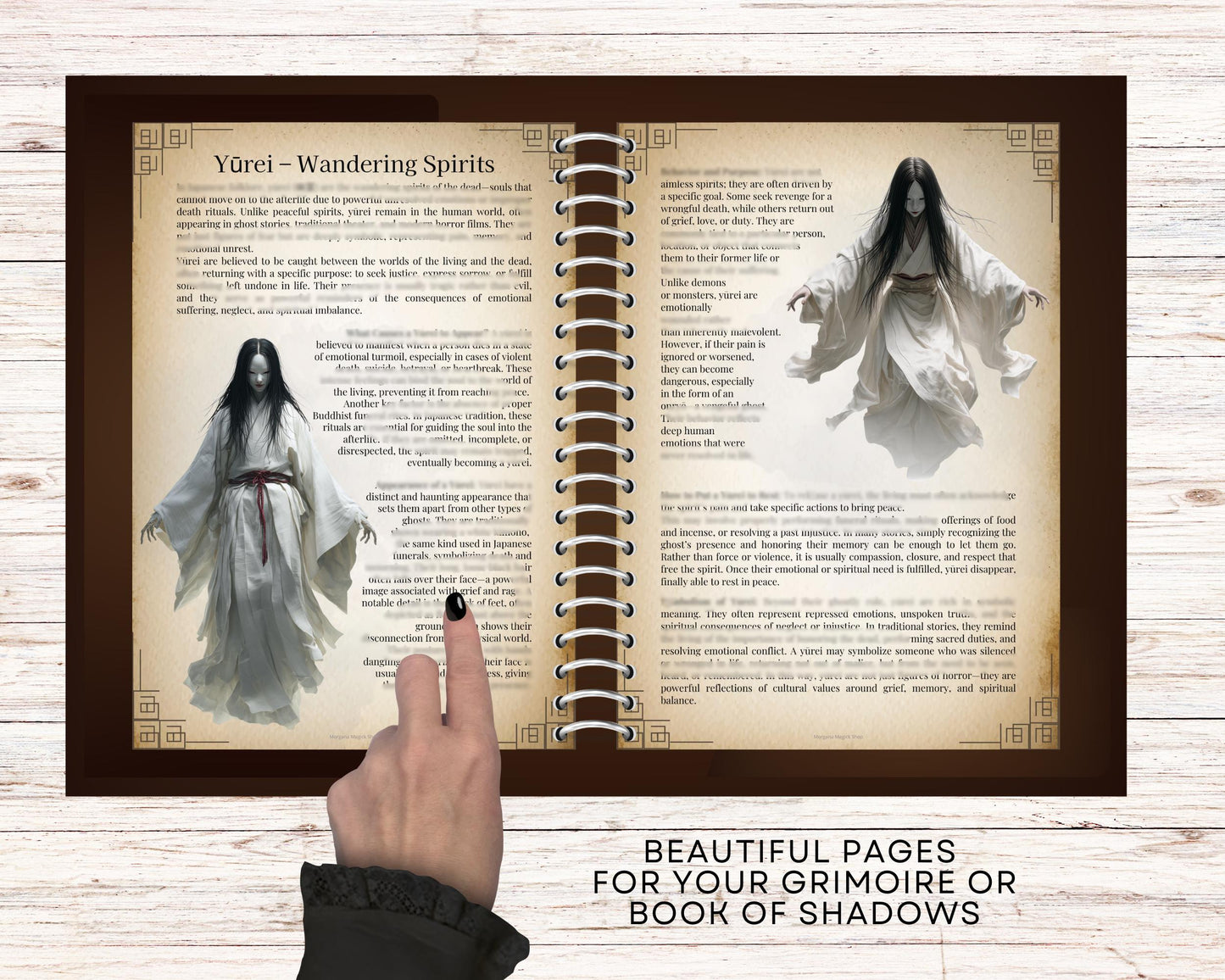 Ghosts of Japan Printable Grimoire Pages | Japanese Folklore | Yūrei, Onryō, Rituals & Haunted Places