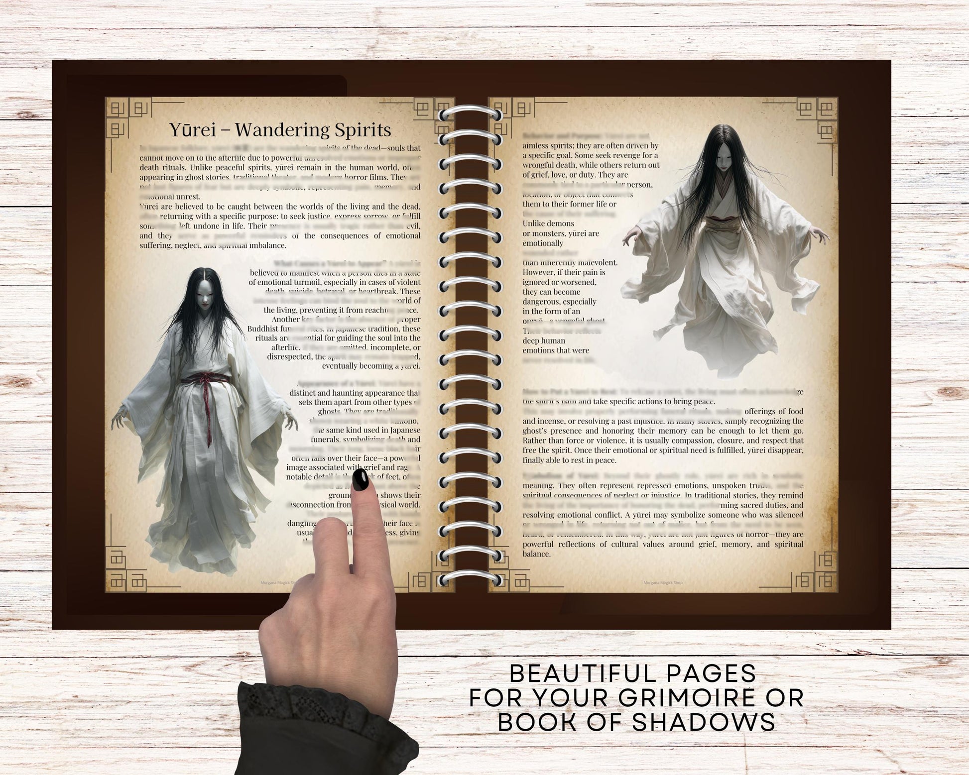 Ghosts of Japan Printable Grimoire Pages | Japanese Folklore | Yūrei, Onryō, Rituals & Haunted Places